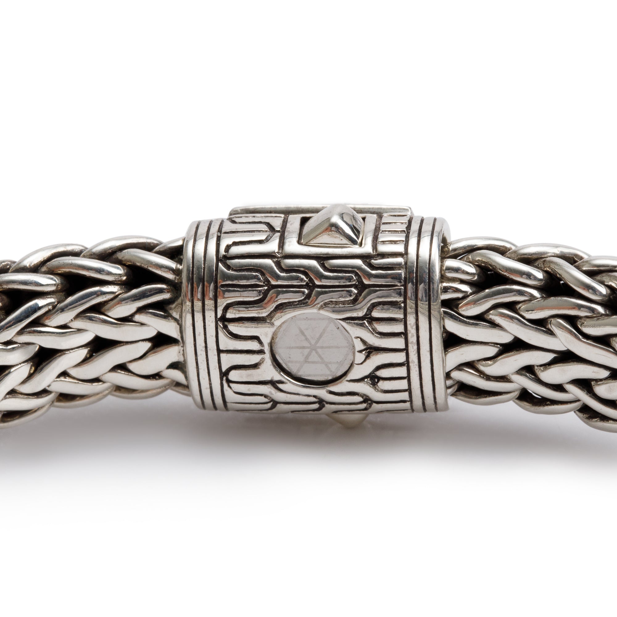 John Hardy Sterling Silver 11 MM Classic Chain Bracelet with Black Sapphires