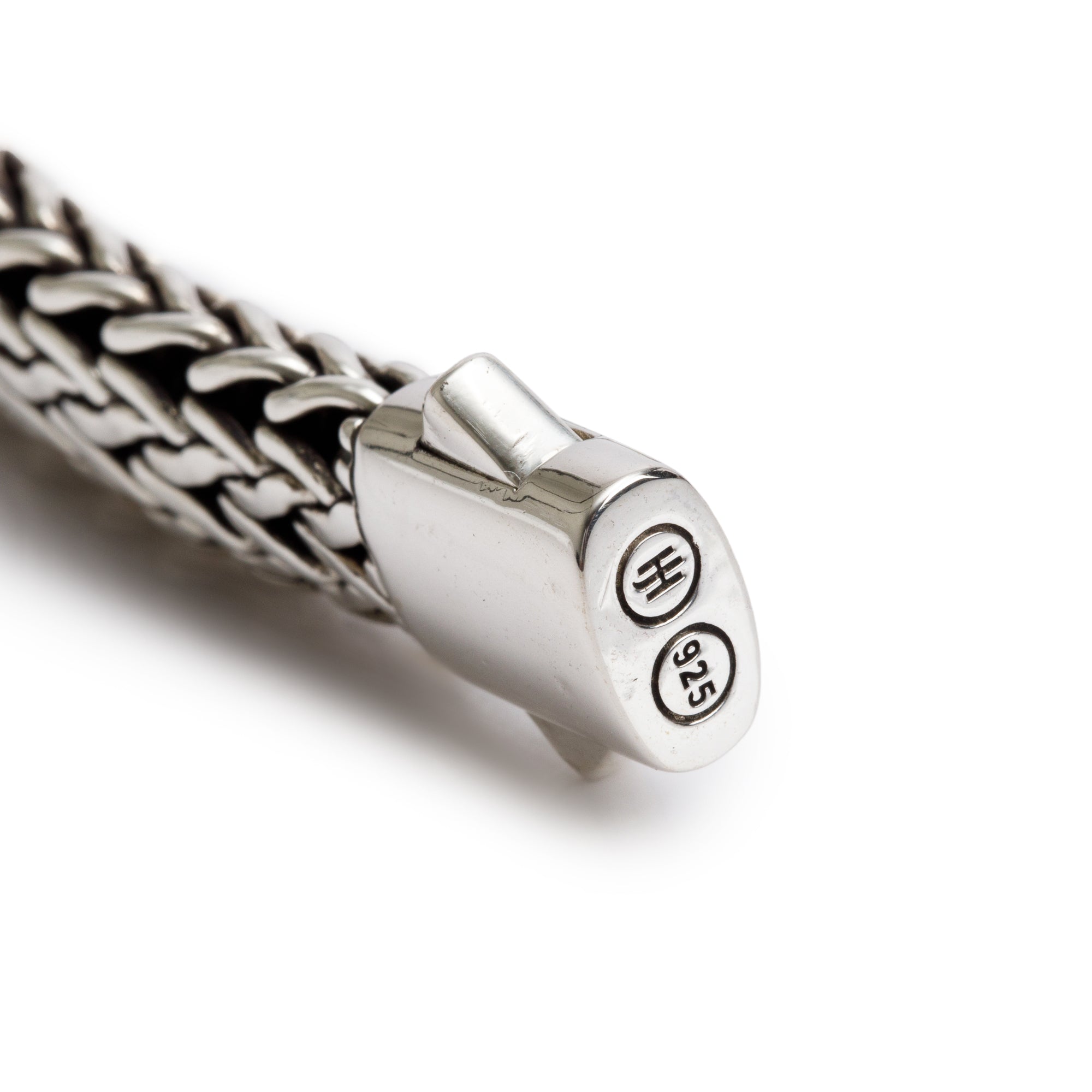 John Hardy Sterling Silver 11 MM Classic Chain Bracelet with Black Sapphires