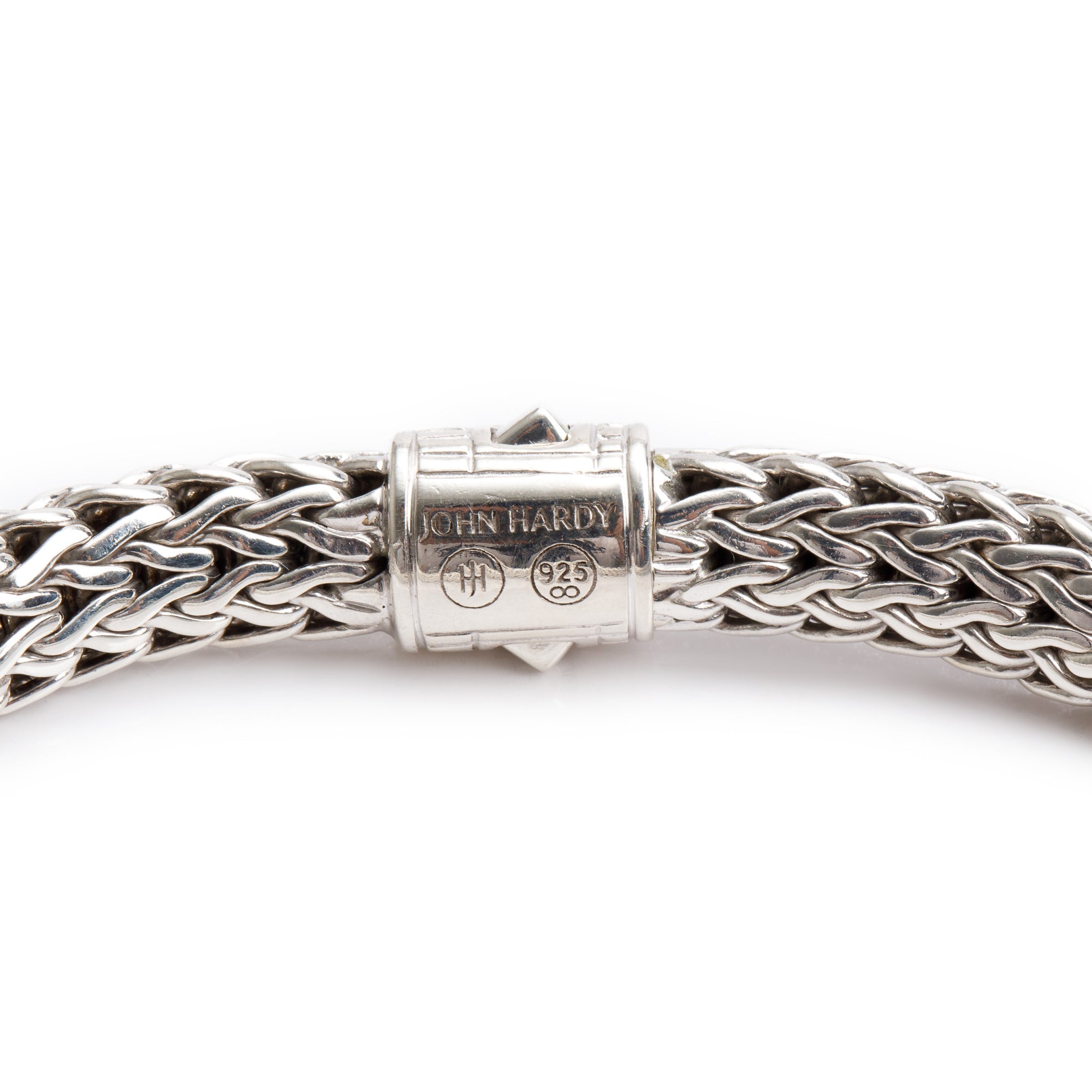 John Hardy Sterling Silver 6.5 MM Classic Chain Bracelet with Black Sapphire