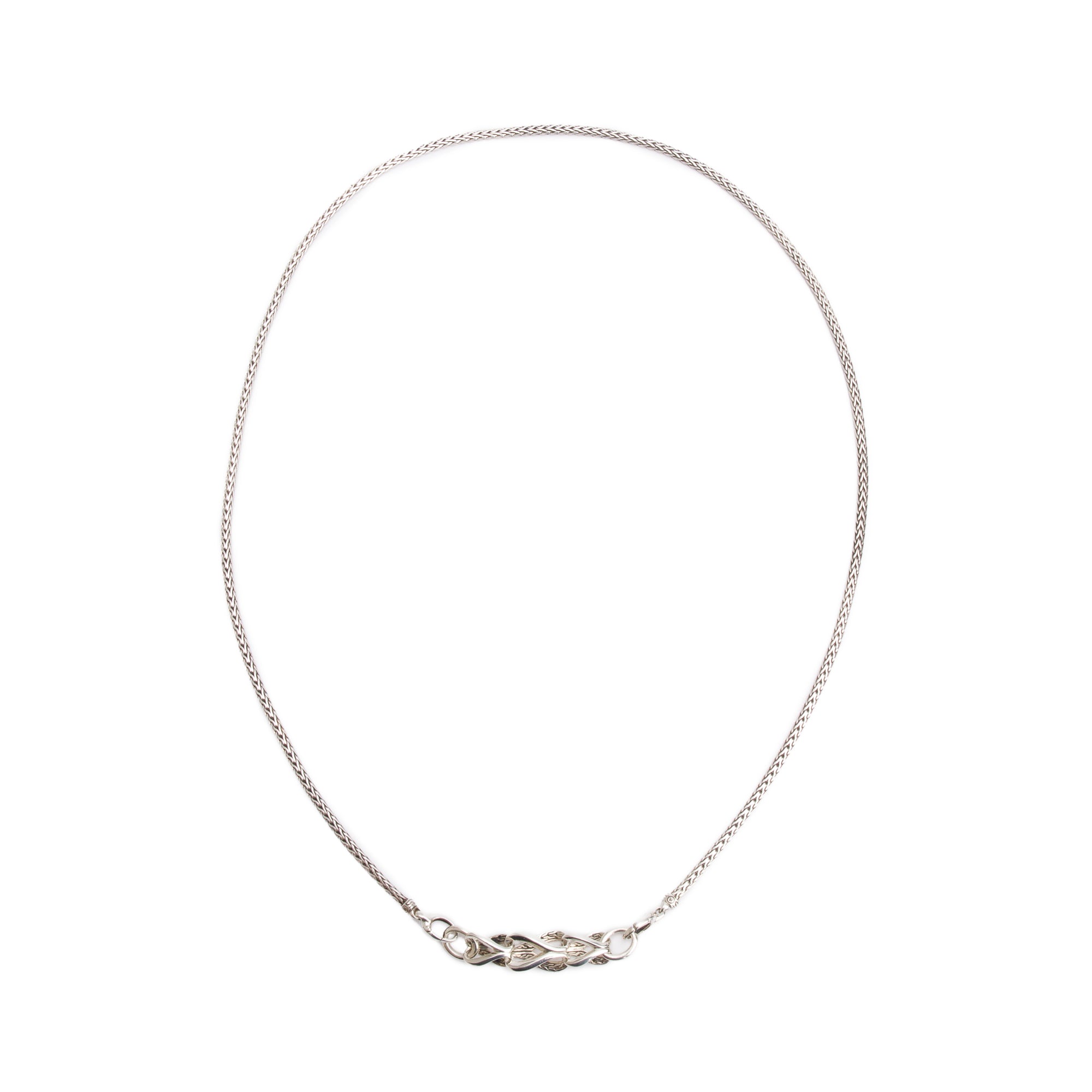 John Hardy Sterling Silver Asli Chain Link Station Necklace