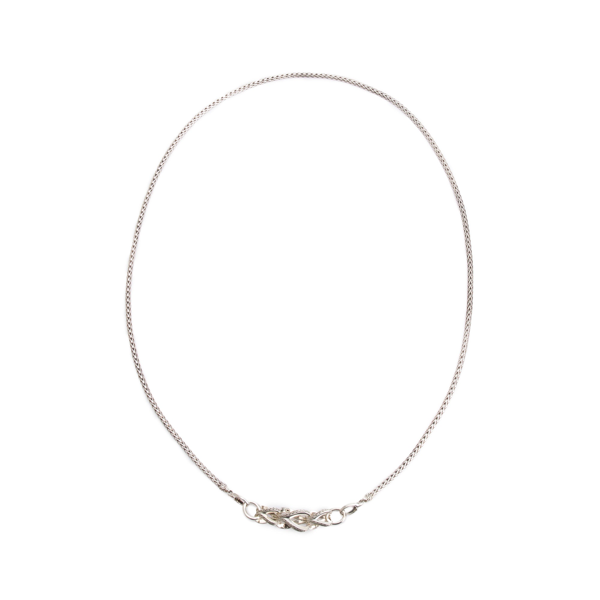 John Hardy Sterling Silver Asli Chain Link Station Necklace