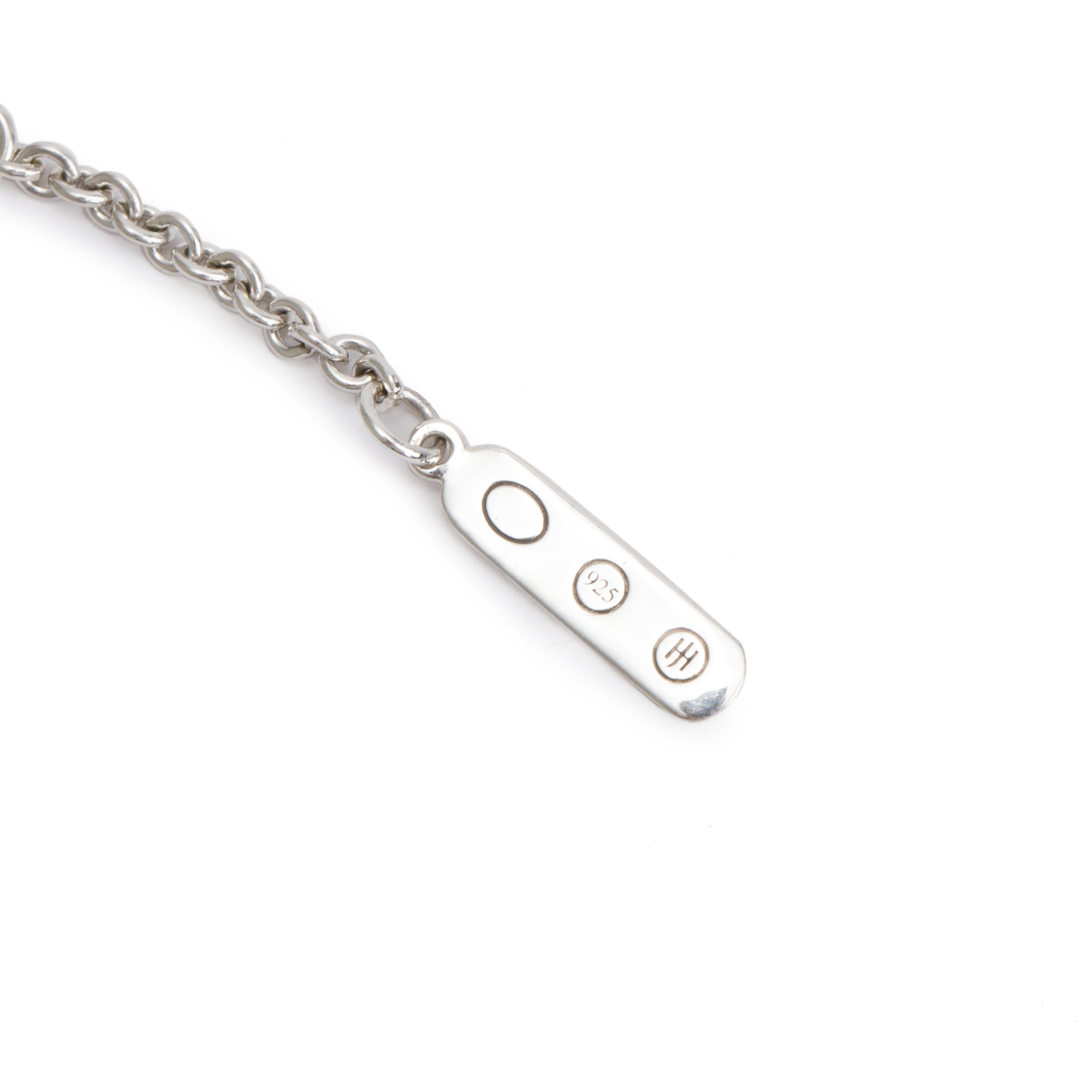 John Hardy Sterling Silver Black Sapphire Dot Lava Round Drop Pendant Necklace