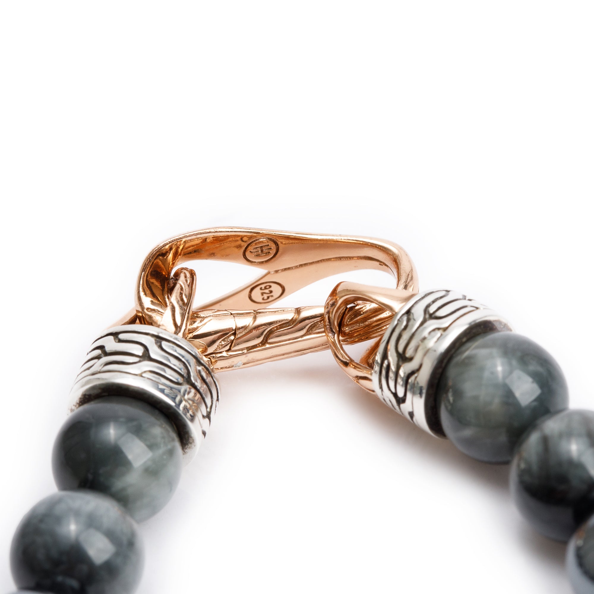 John Hardy Sterling Silver & Bonze Eagle Eye & Hematite Asli Classic Bead Bracelet