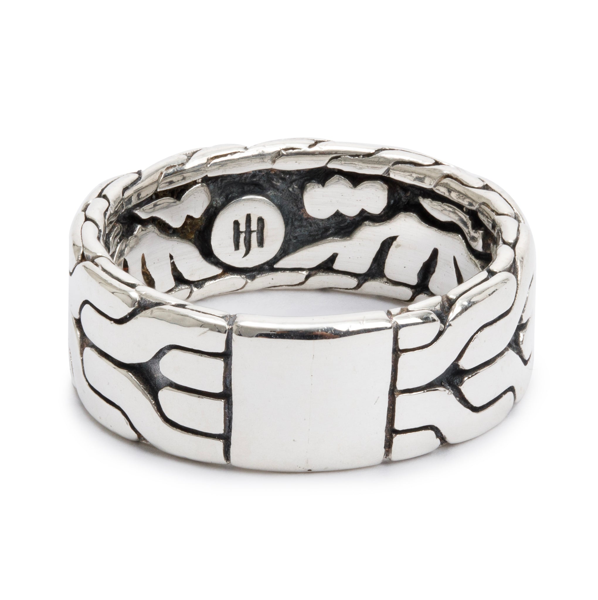 John Hardy Sterling Silver Classic Chain 8 MM Band Ring, Size 9