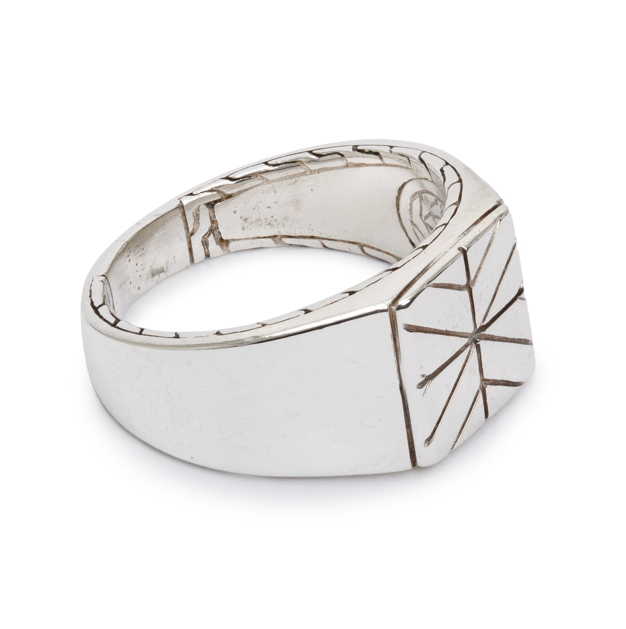 John Hardy Sterling Silver Classic Square Signet Ring, Size 9