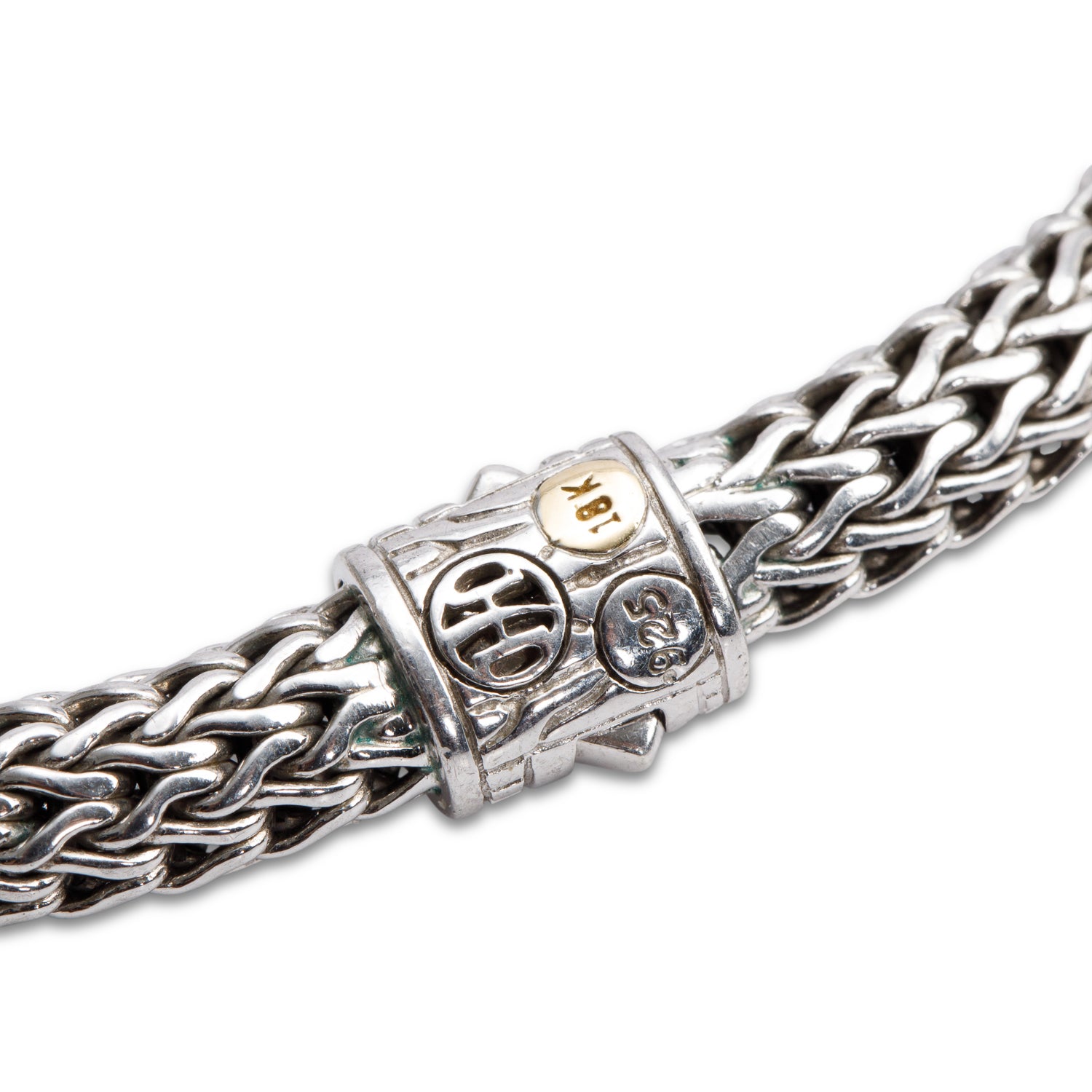 John Hardy Sterling Silver Diamond Classic Icon 6.5 MM Chain Bracelet
