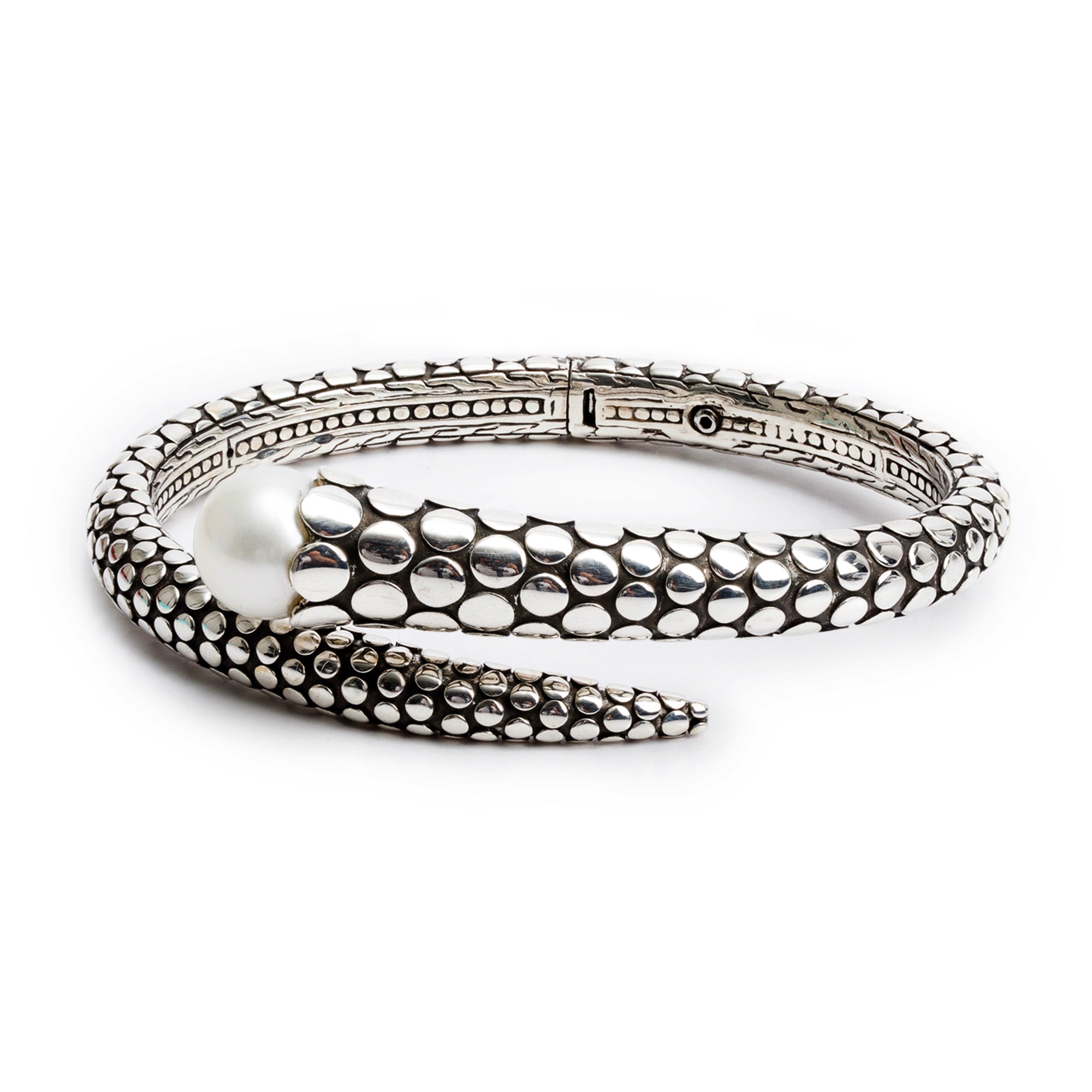 John Hardy Sterling Silver Pearl Dot Kick Cuff Bracelet, Size M