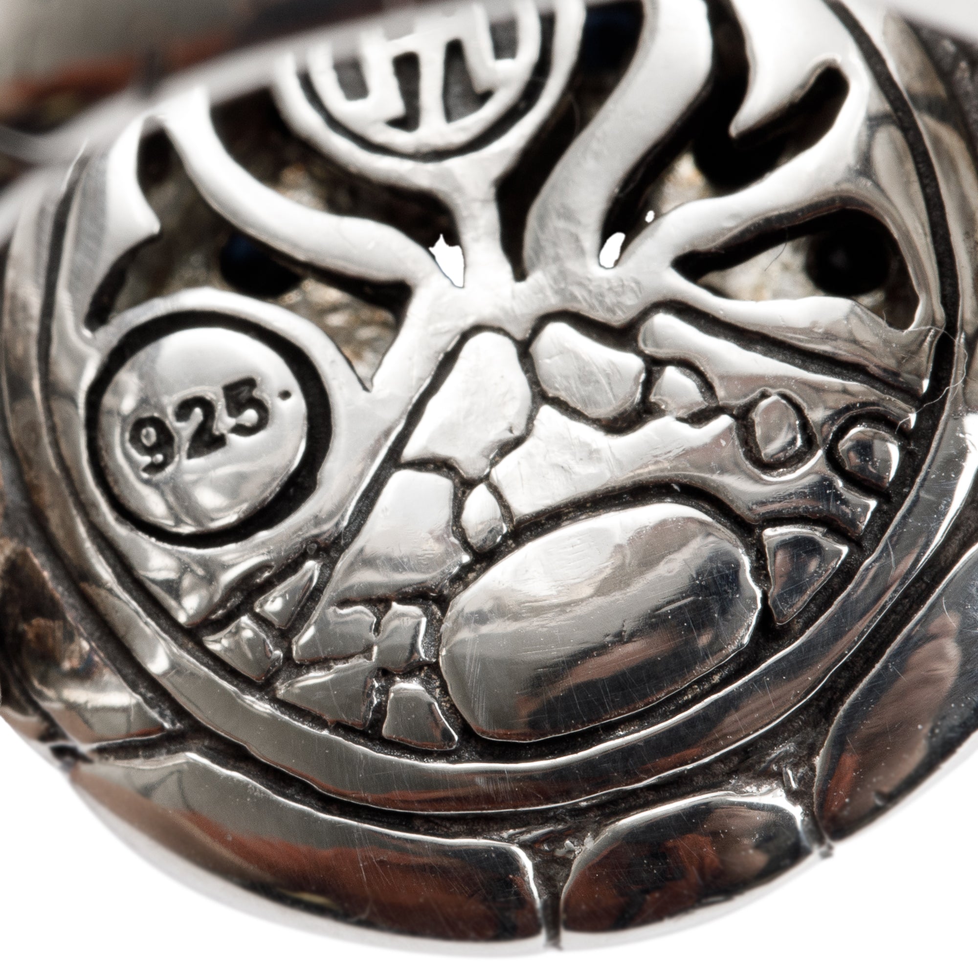 John Hardy Sterling Silver Sapphire Kali Cocktail Ring, Size 7.5