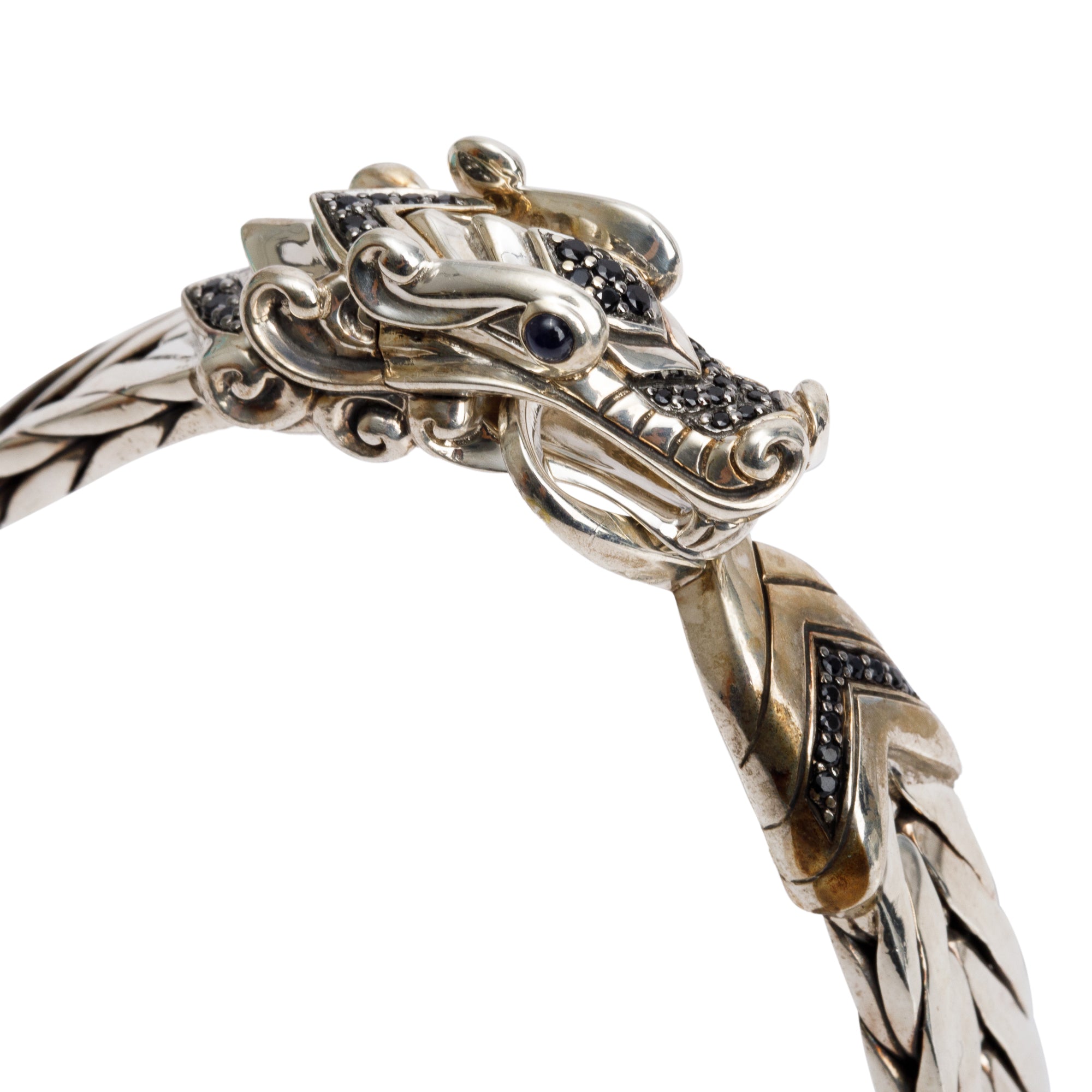 John Hardy Sterling Silver Sapphire Naga 9 MM Bracelet
