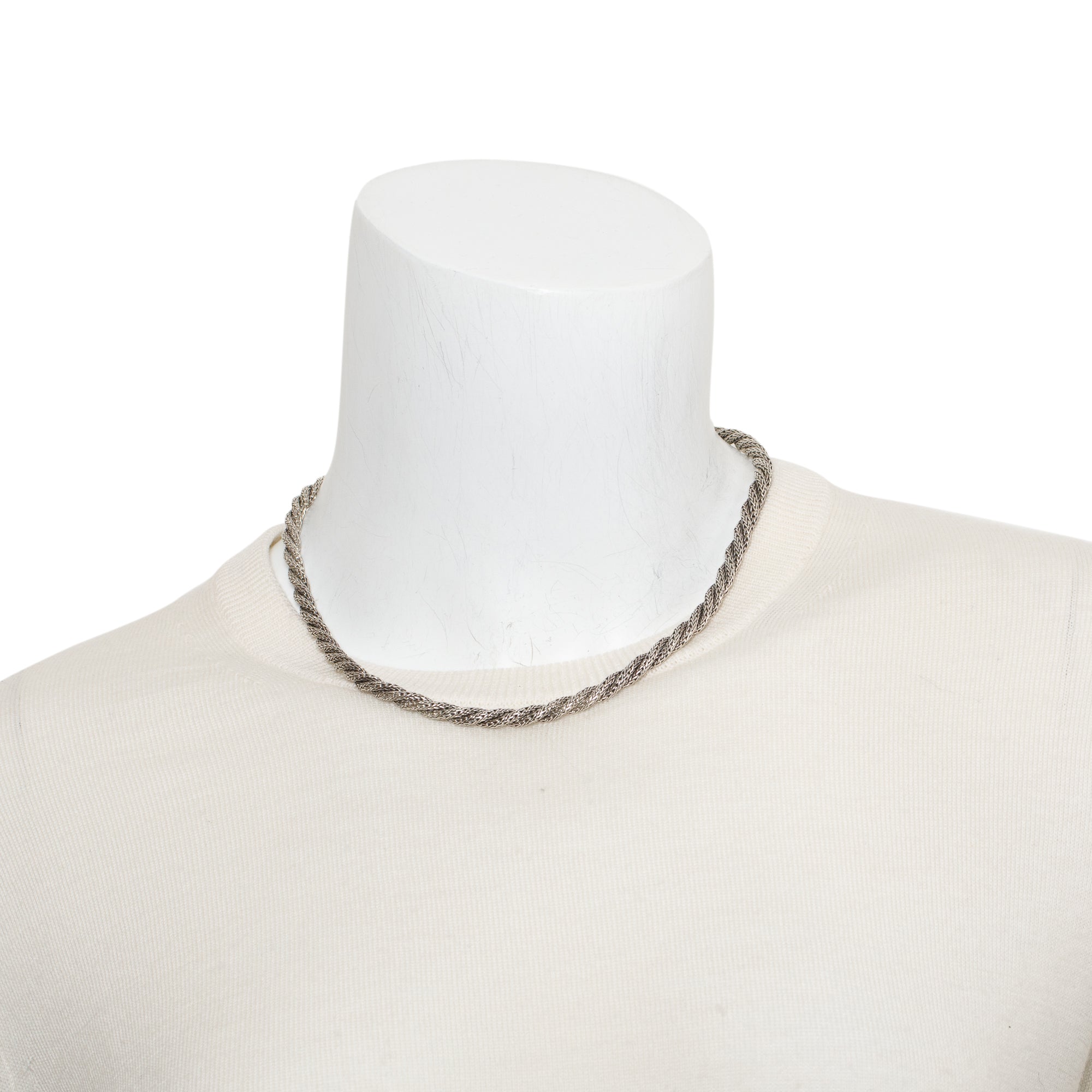 John Hardy Sterling Silver Twisted Chain Link Necklace