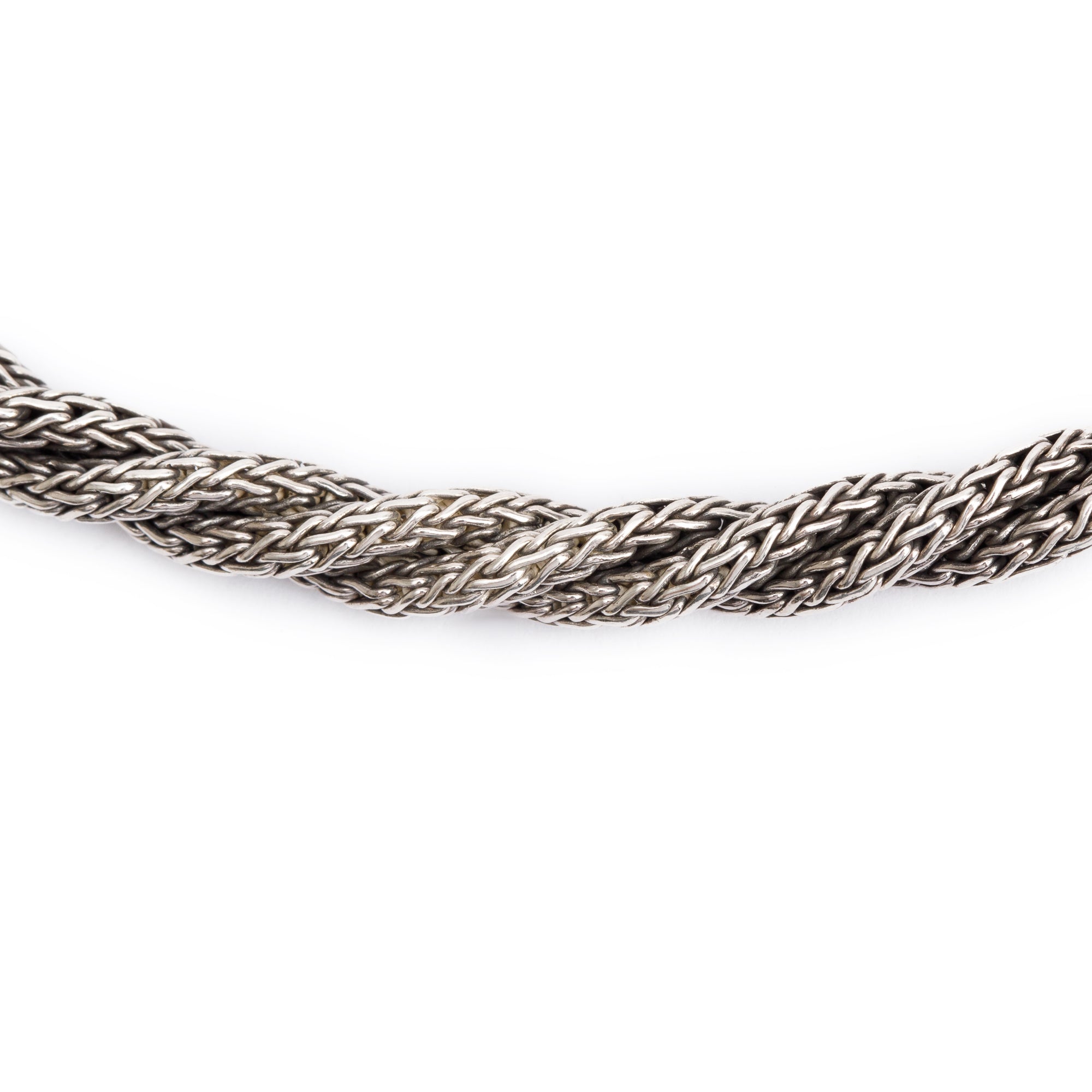 John Hardy Sterling Silver Twisted Chain Link Necklace
