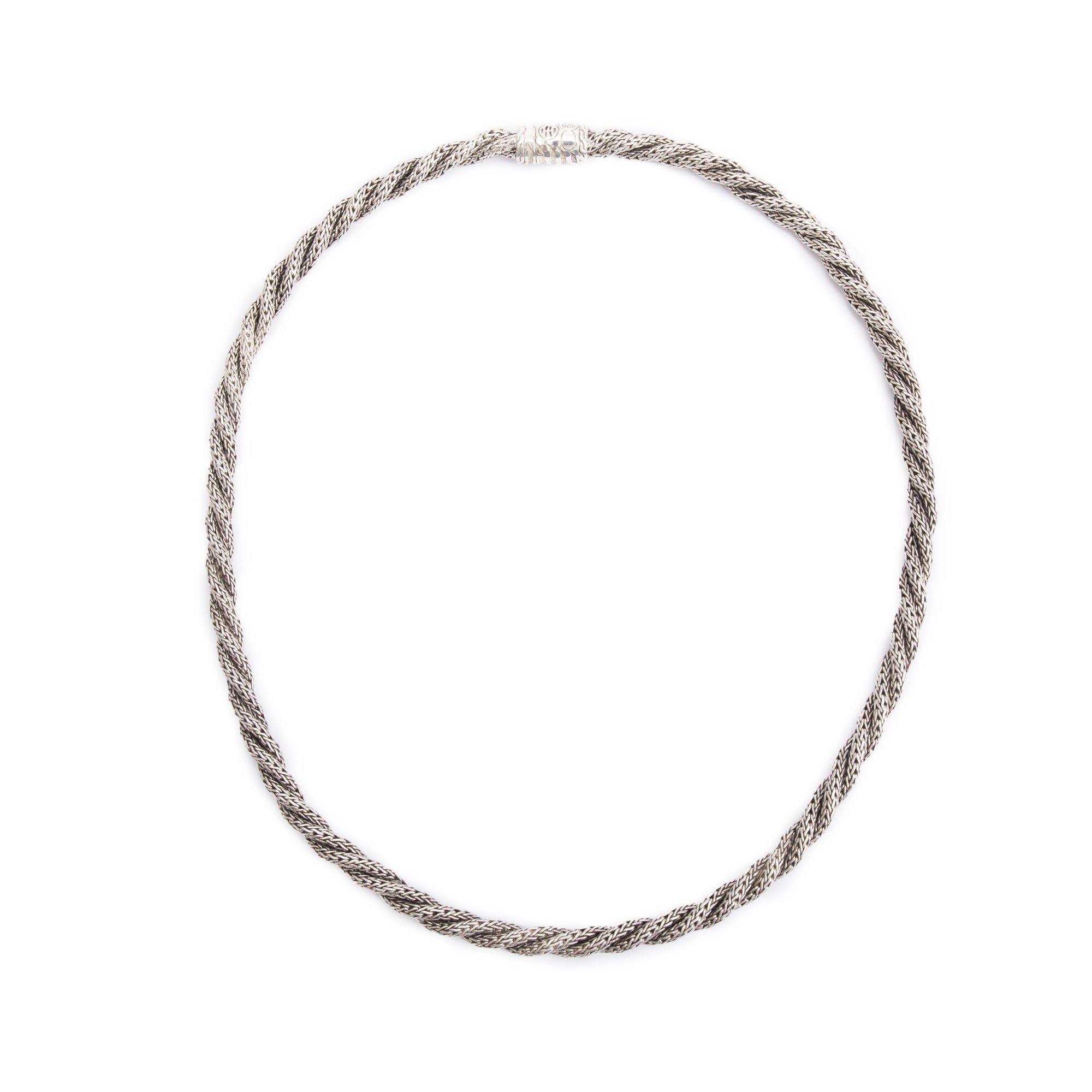 John Hardy Sterling Silver Twisted Chain Link Necklace