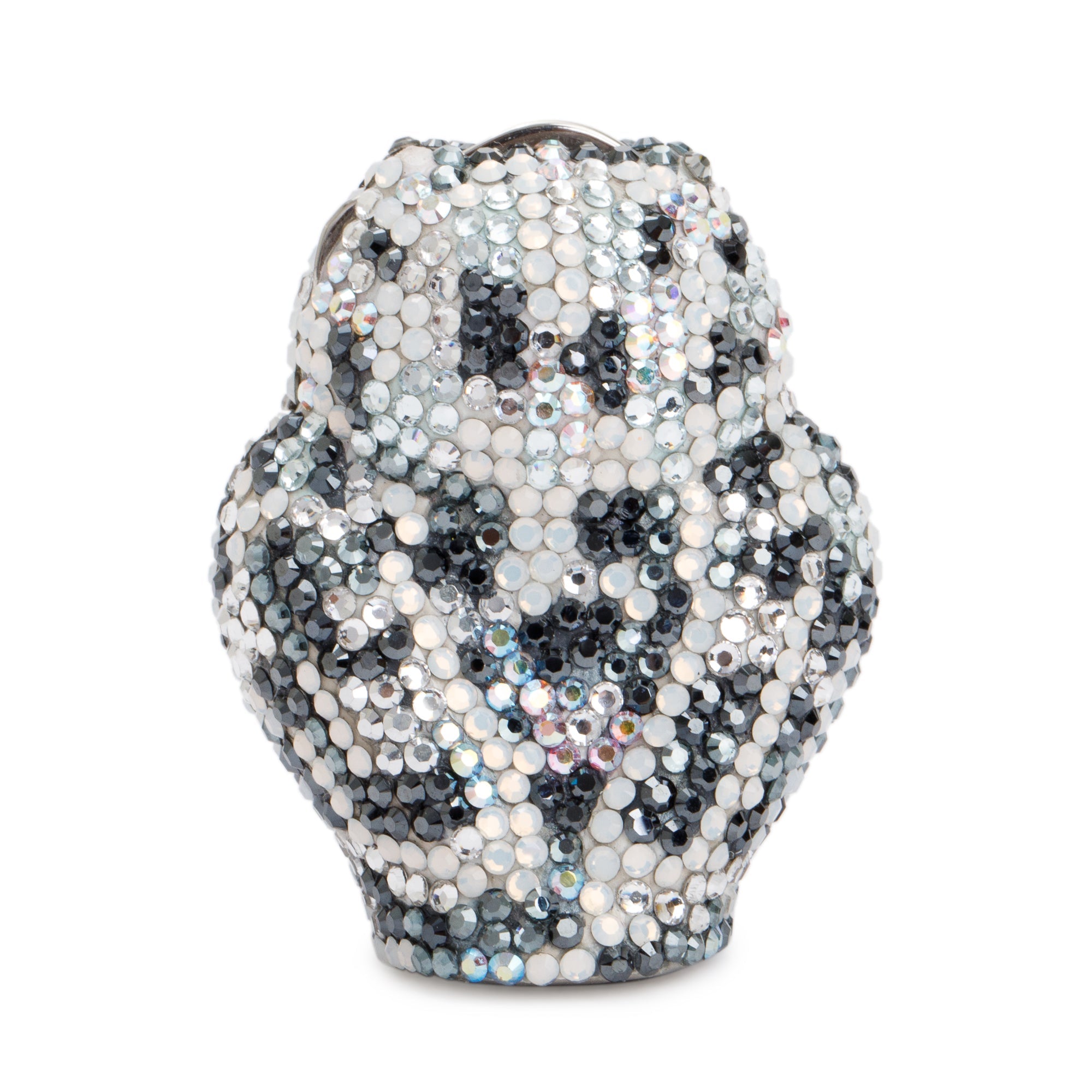 Judith Leiber Black & White Crystal Owl Pill Box
