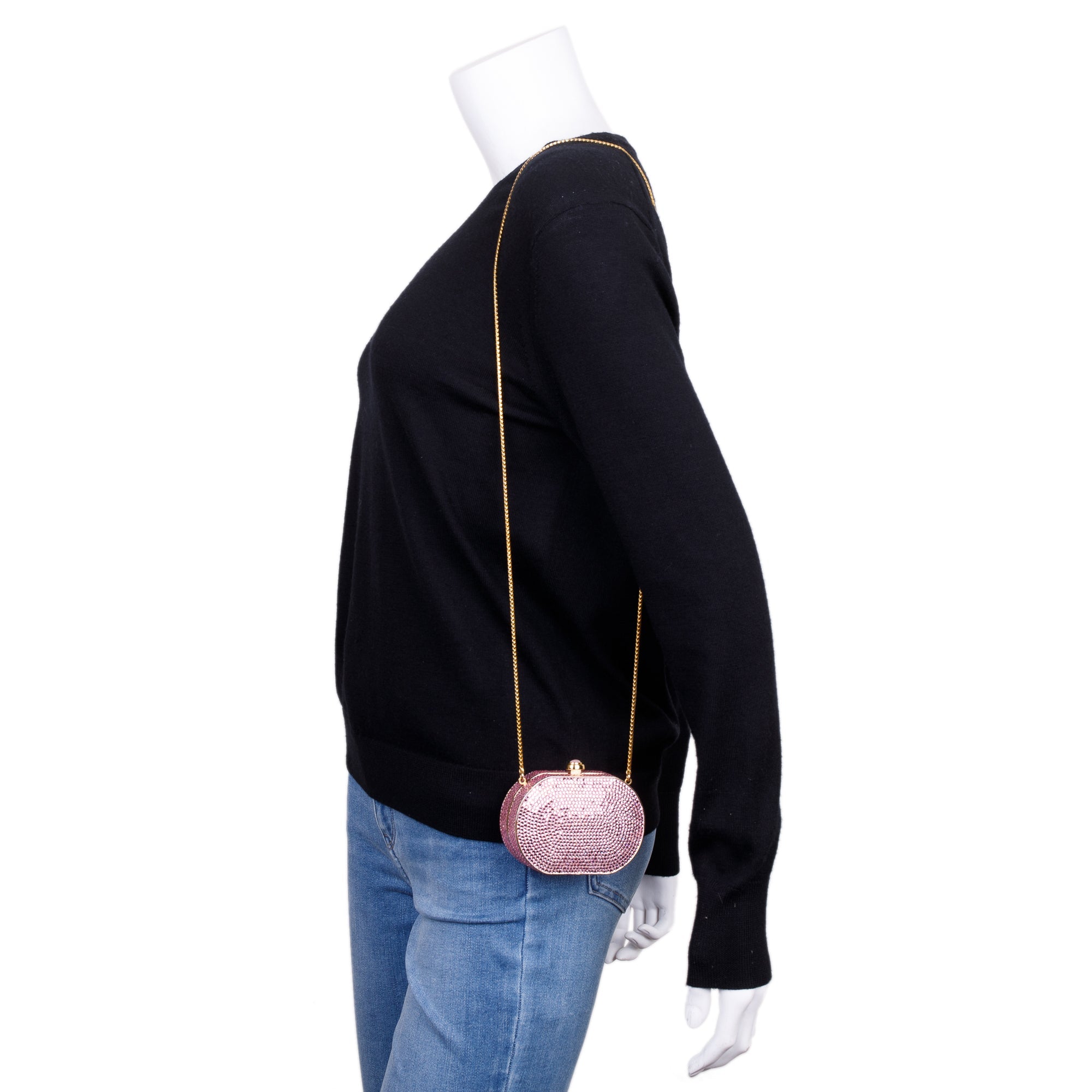 Judith Leiber Mini Pink Crystal Bag