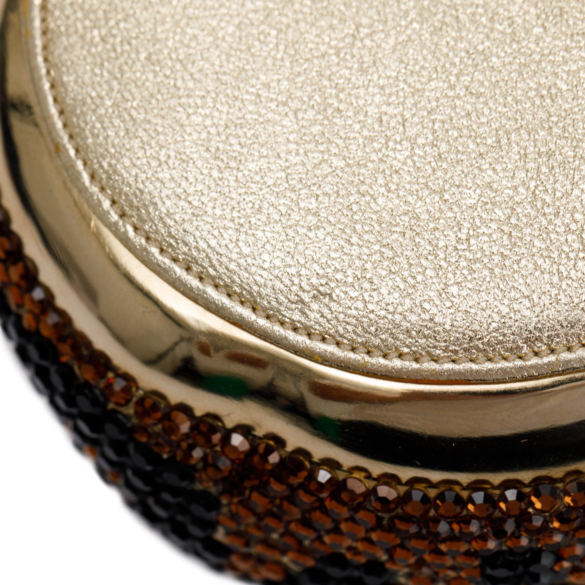 Judith Leiber Multicolour Crystal Embellished Sleeping Cat Minaudiere Evening Clutch