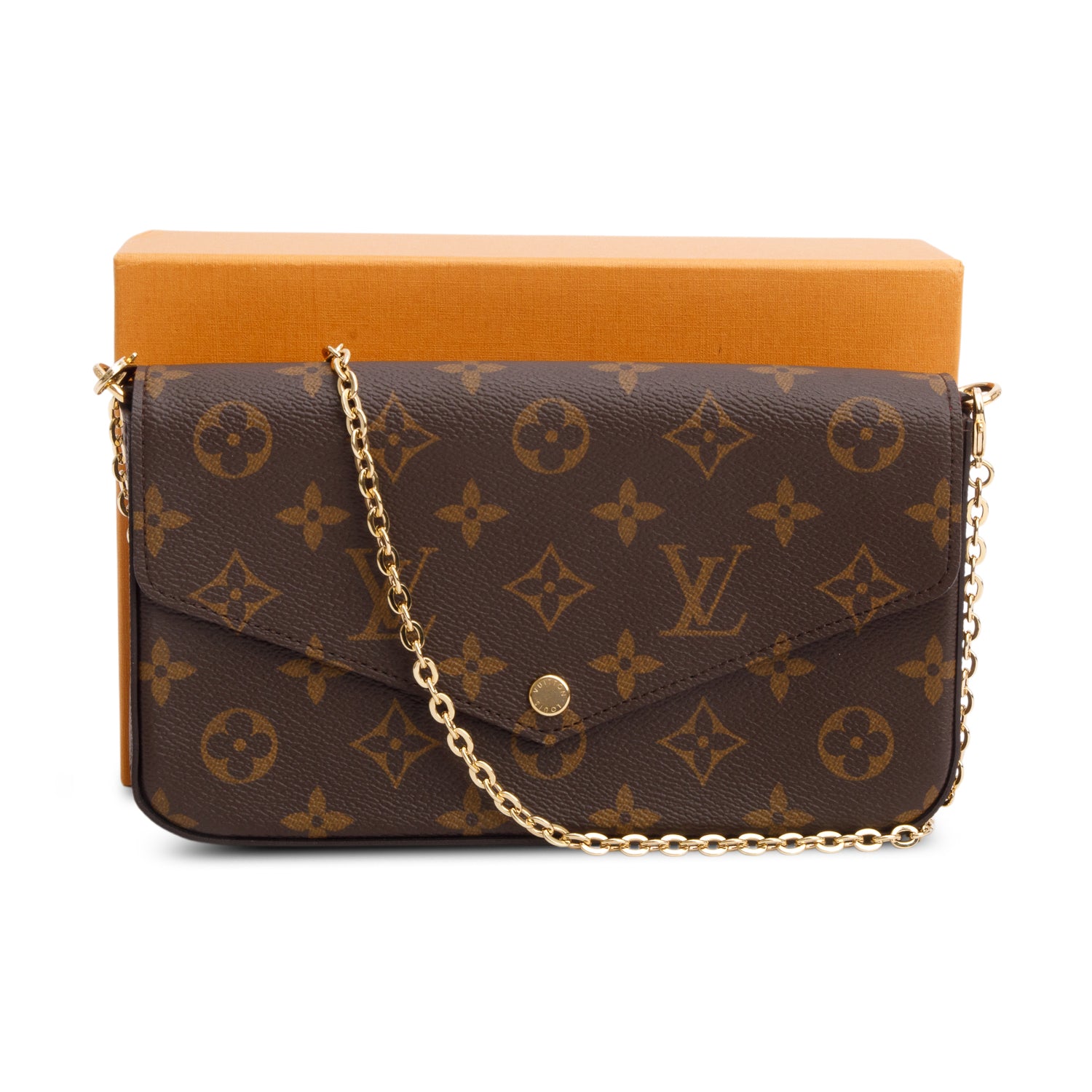 Louis Vuitton Monogram Pochette Felicie Wallet on Chain w/ Box & Inserts