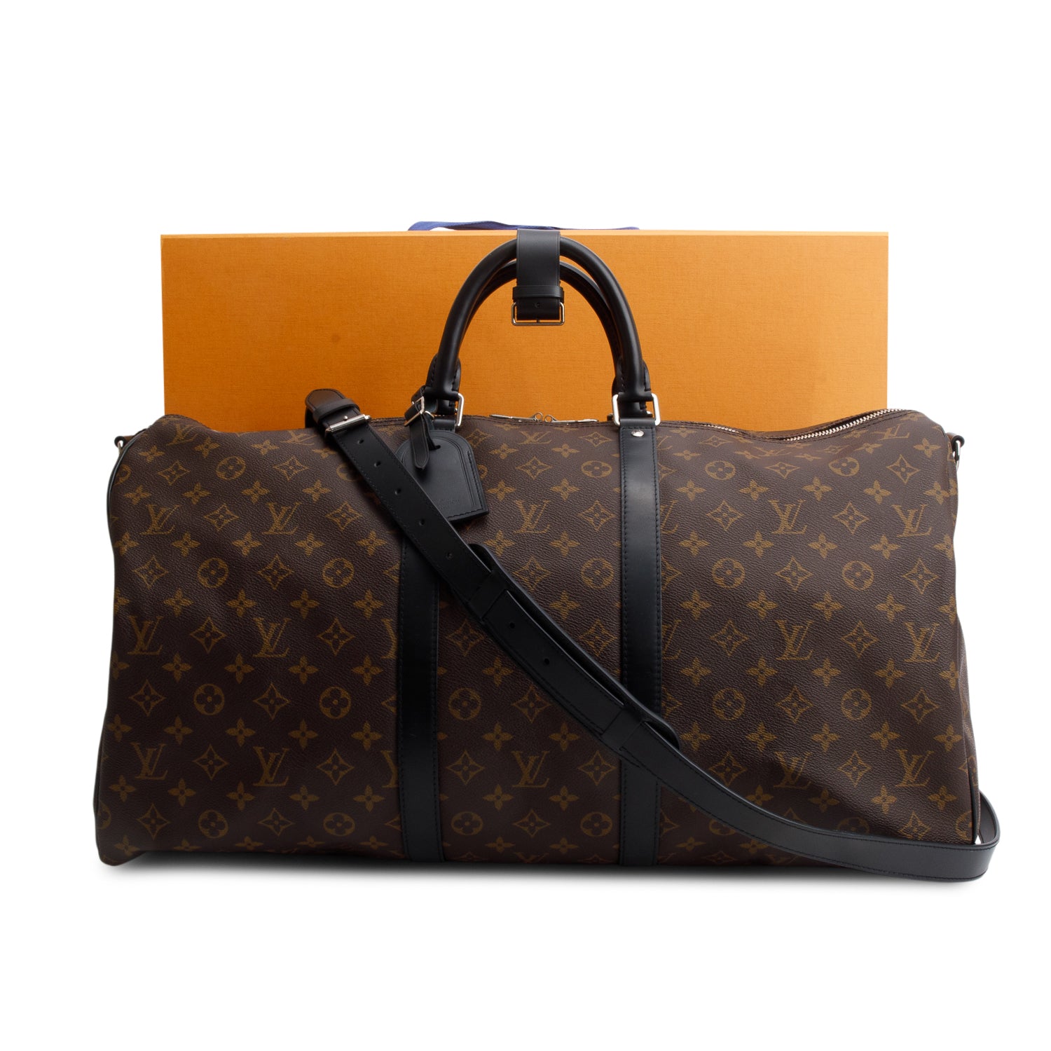 Louis Vuitton Monogram Macassar Keepall Bandouliere 55 w/ Box & Strap