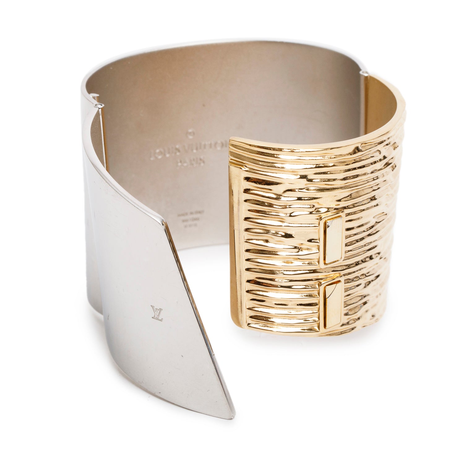 Louis Vuitton Two-Tone Metal My Epi Wide Cuff Bracelet