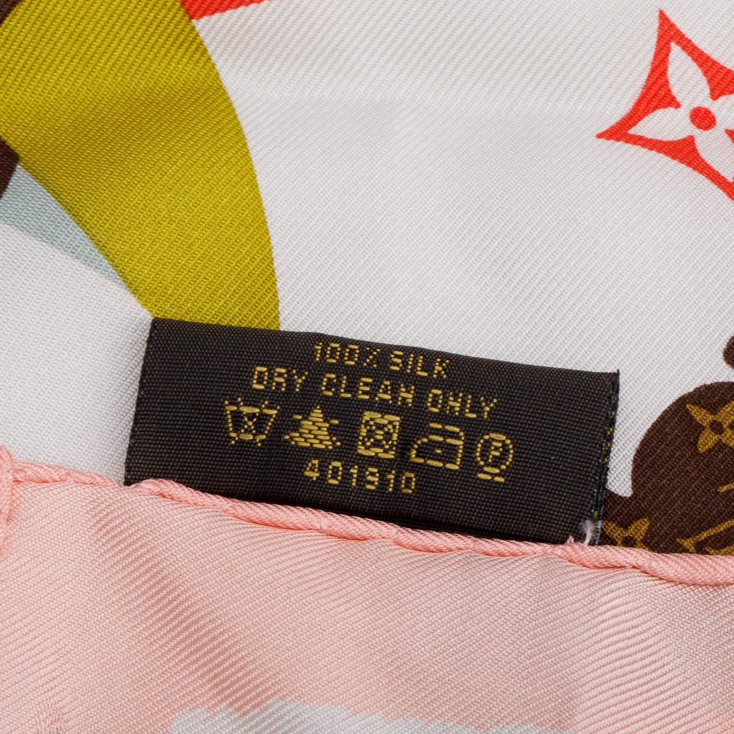 Louis Vuitton Pink Multicolor Monogram Animania Square Silk Scarf