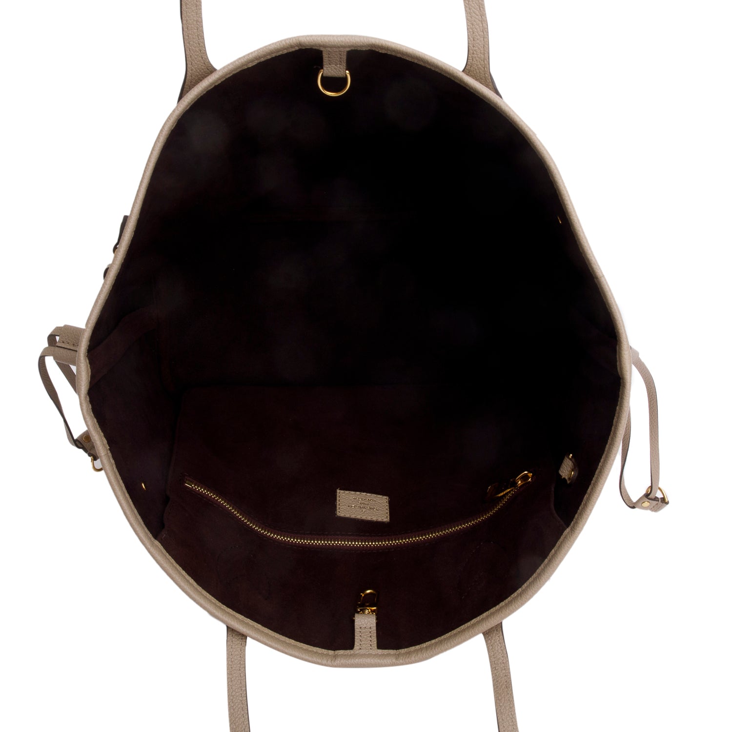 Louis Vuitton Beige Empreinte Monogram Giant Neverfull MM w/ Pouch