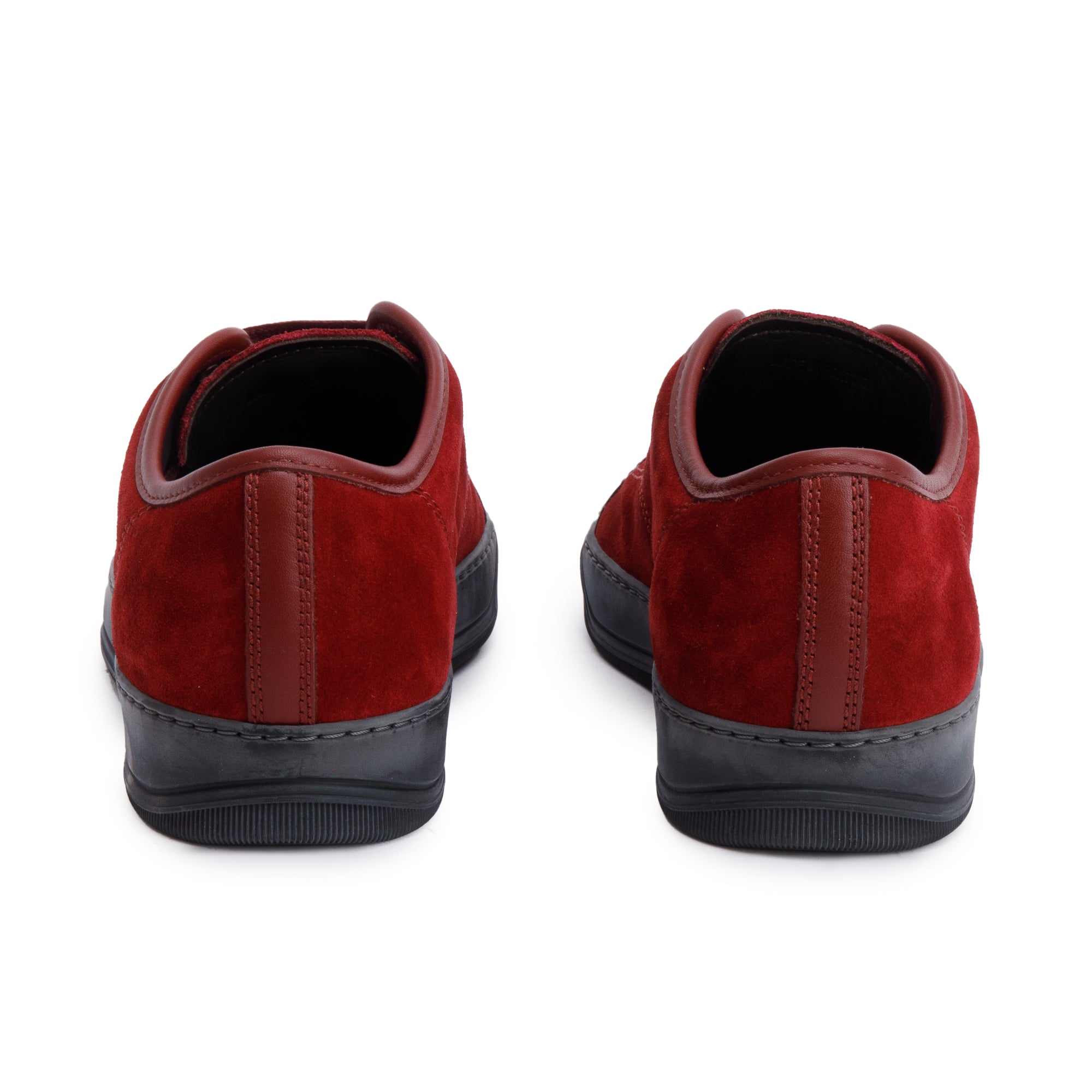 Lanvin Burgundy Leather/Suede Cap-Toe DBB1 Men's Sneakers, Size 5 w/ Box