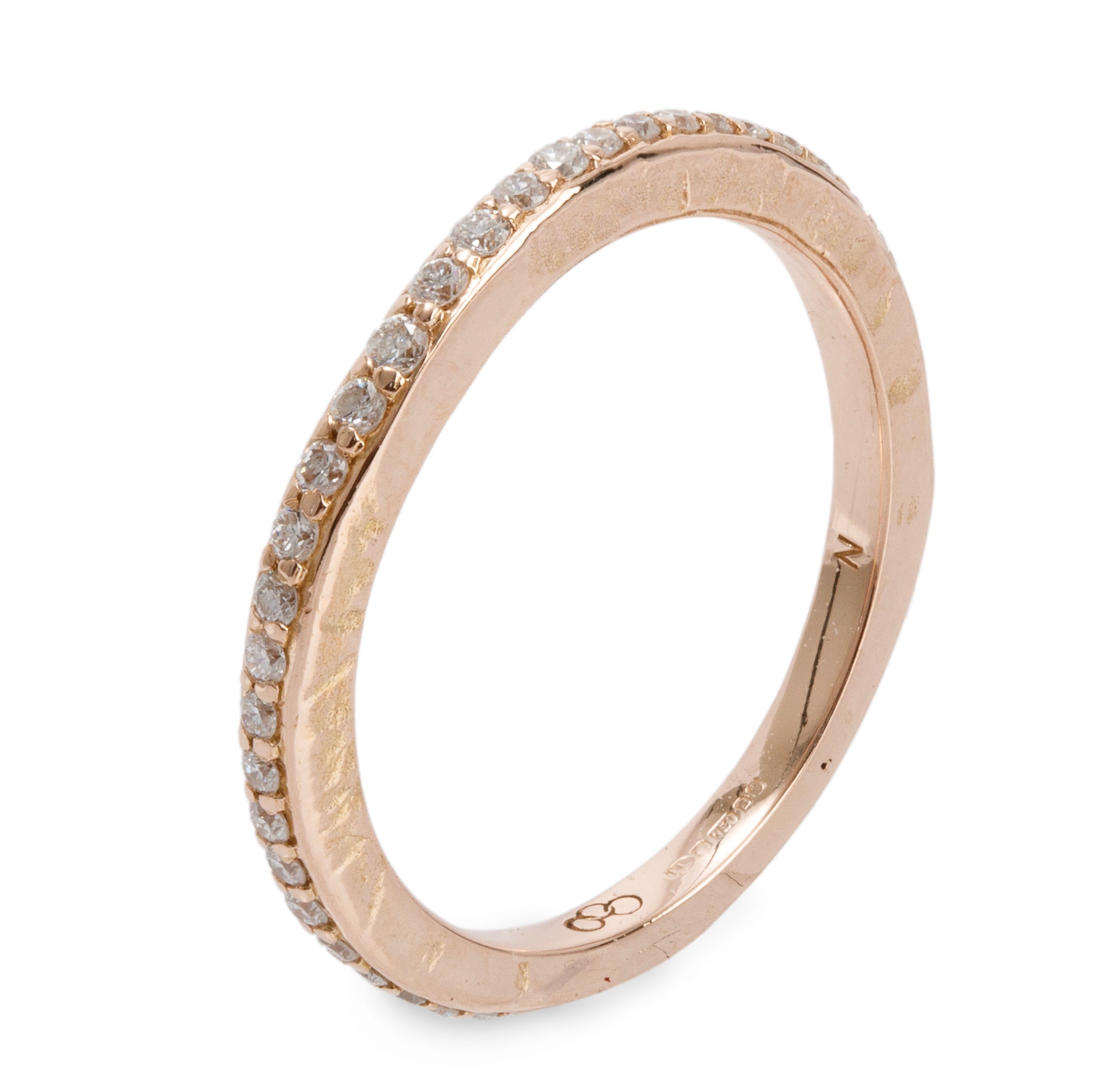 Links of London 18k Rose Gold and Diamond 3/4 Eternity Band Ring