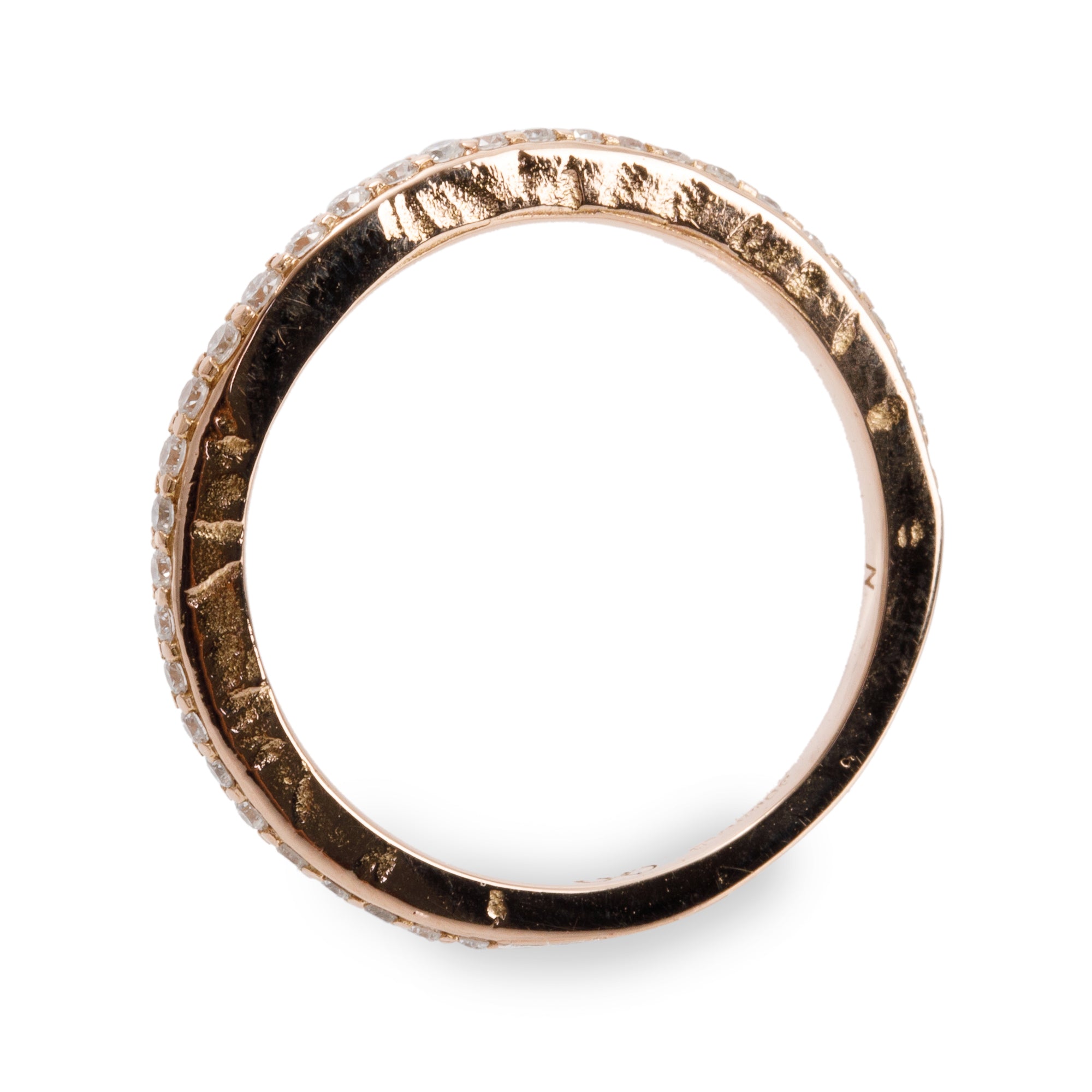 Links of London 18k Rose Gold and Diamond 3/4 Eternity Band Ring