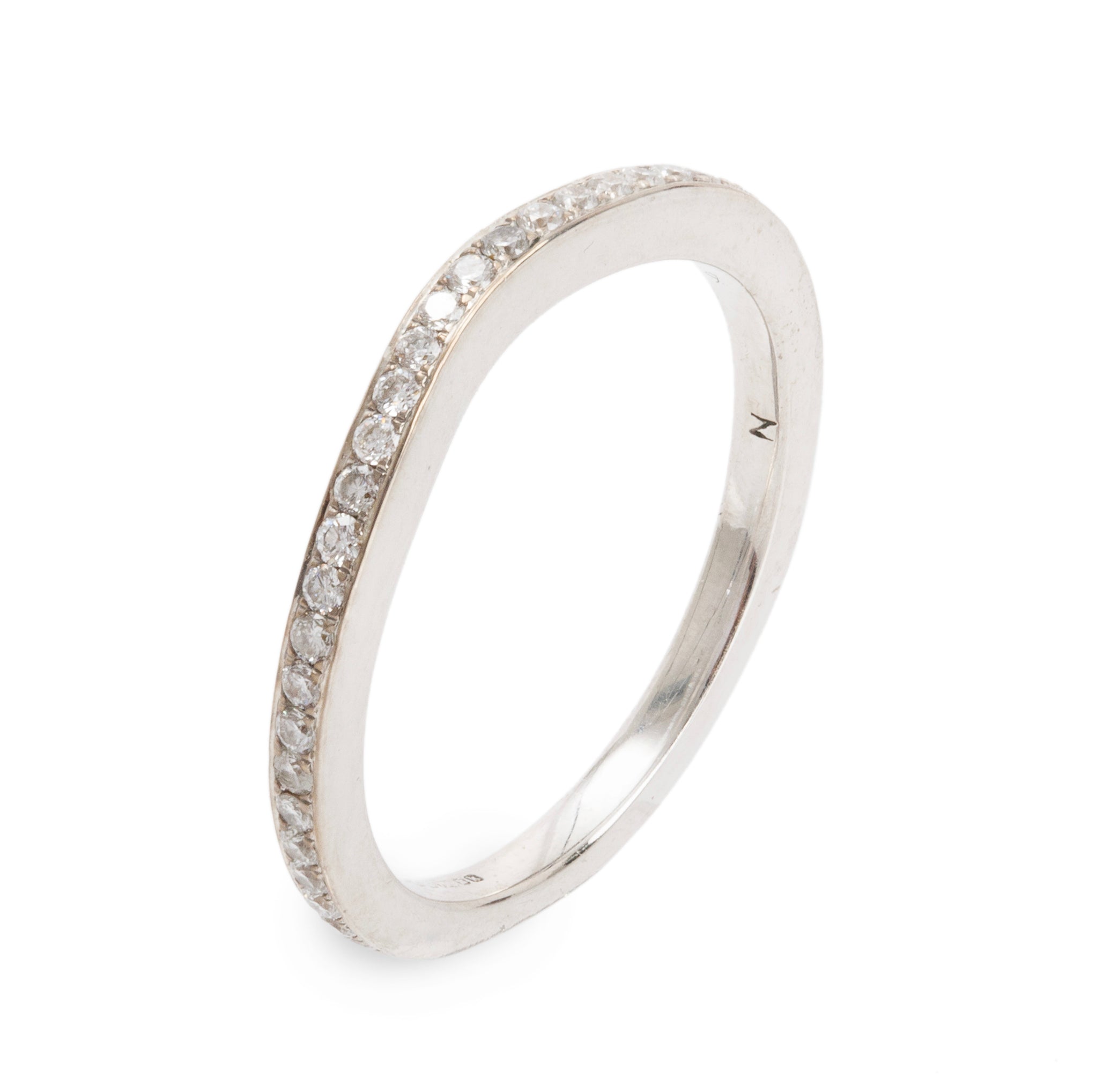 Links of London 18k White Gold and Diamond 3/4 Eternity Band Ring