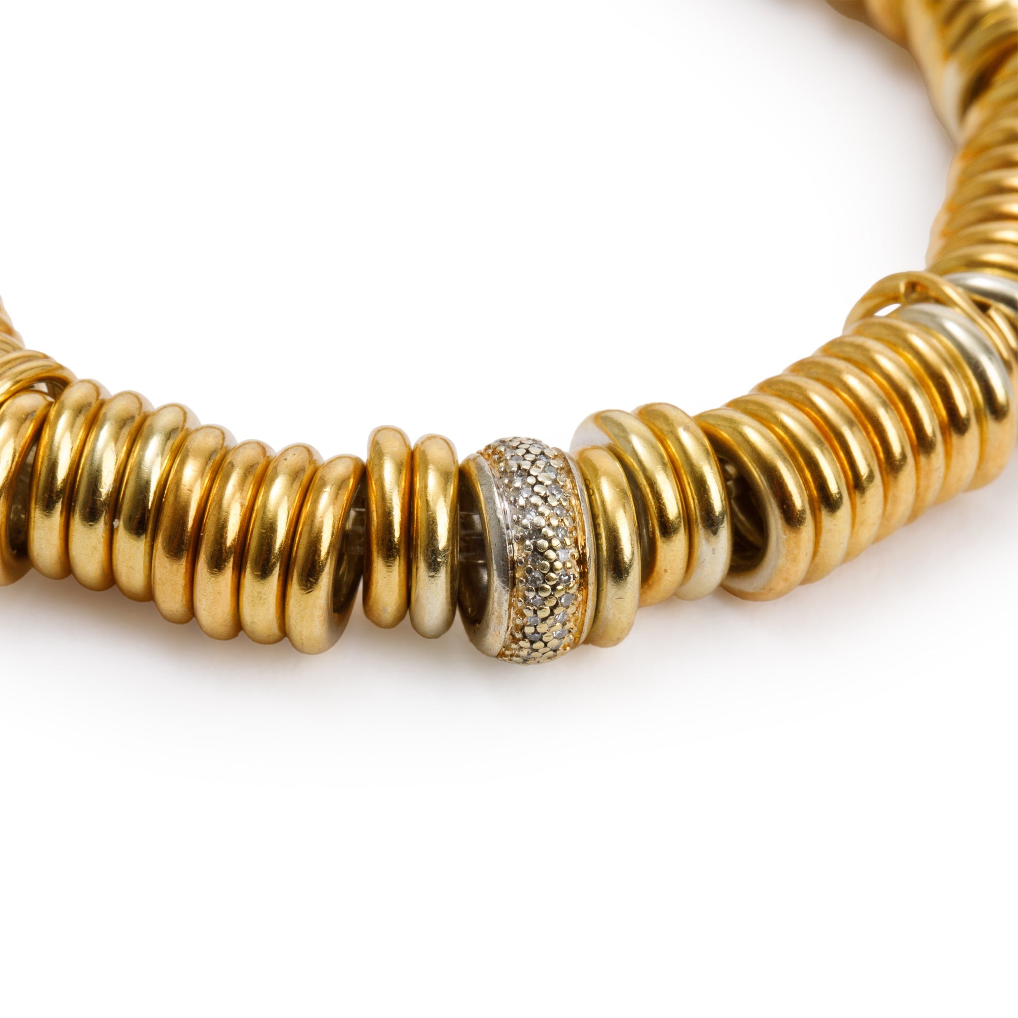 Links of London 18k Yellow Gold Vermeil and Diamonds Sweetie Charm Bracelet