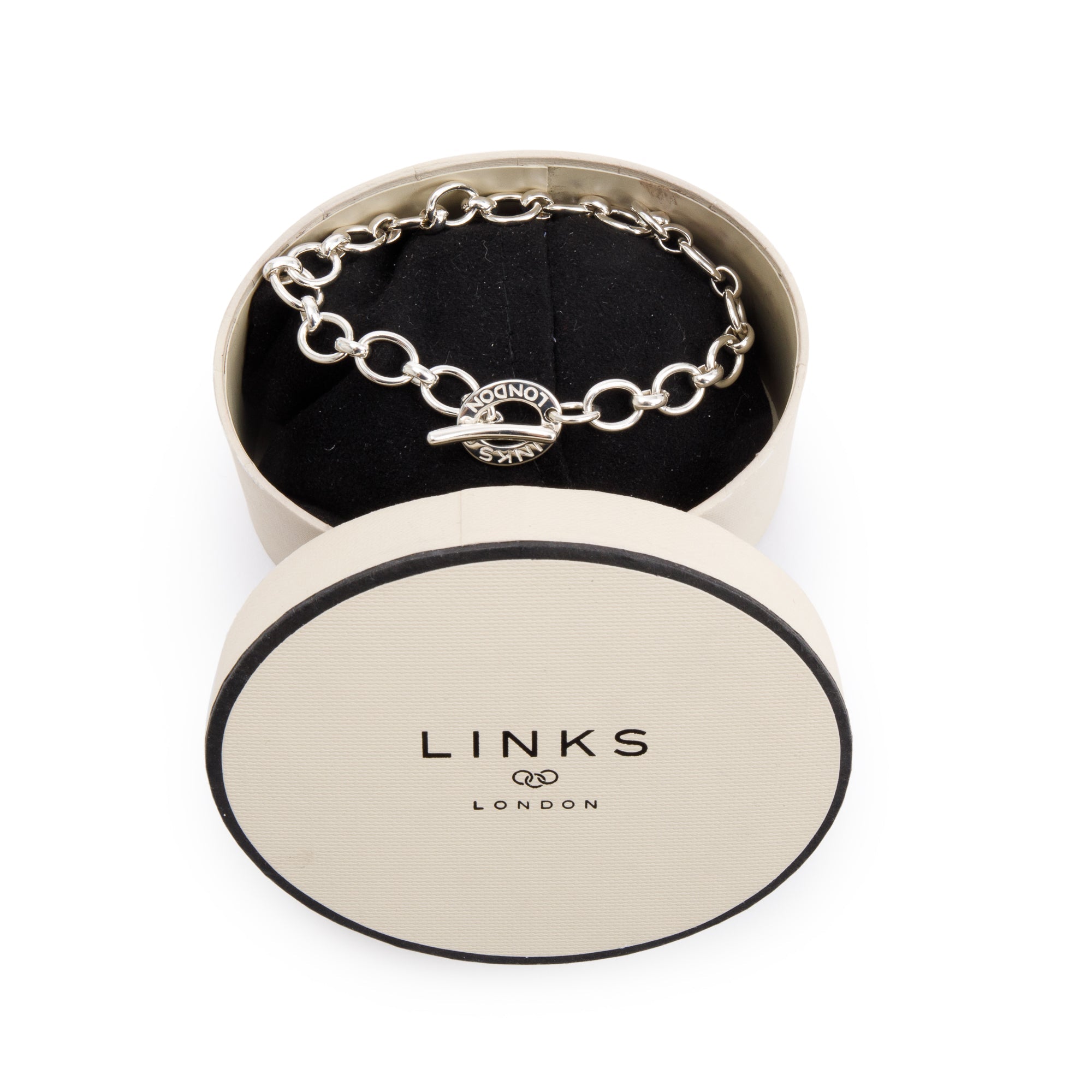 Links of London Sterling Silver Charm Bracelet w/ Box