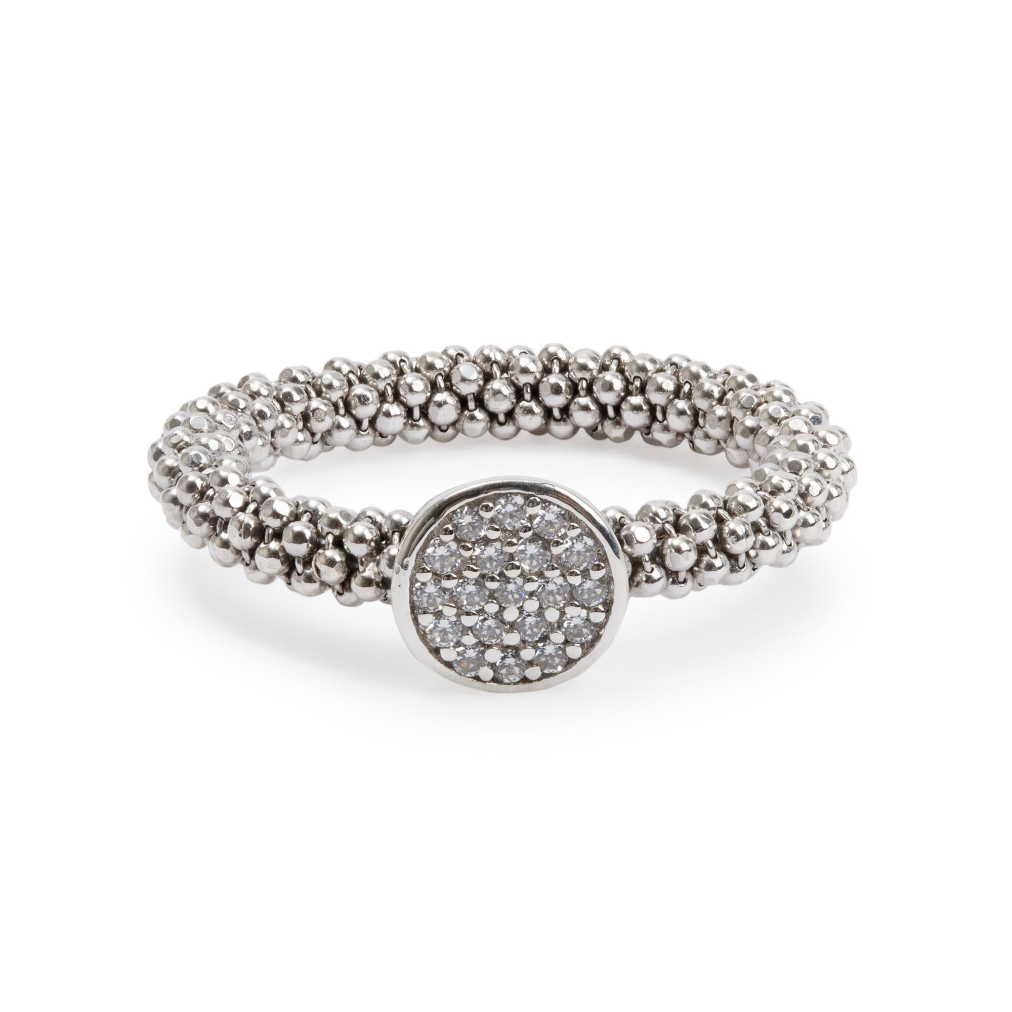 Links of London Sterling Silver Effervescence Star CZ Ring, Size 5.5