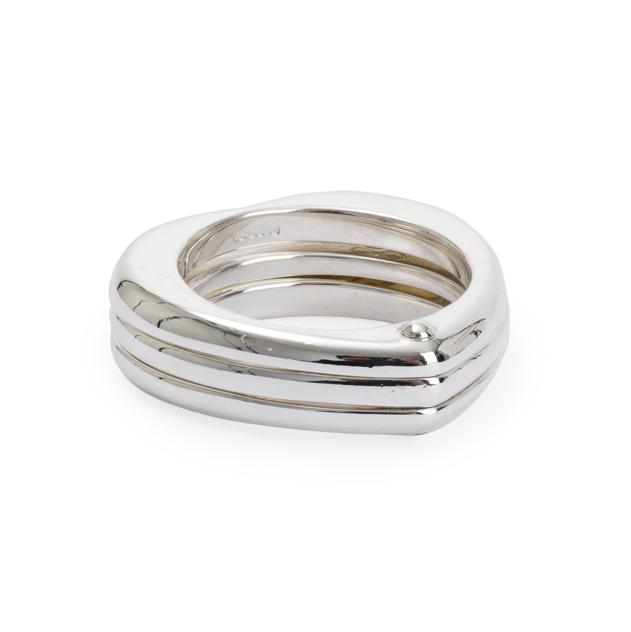 Links of London Sterling Silver Love Note Triple Heart Ring, Size 7.5