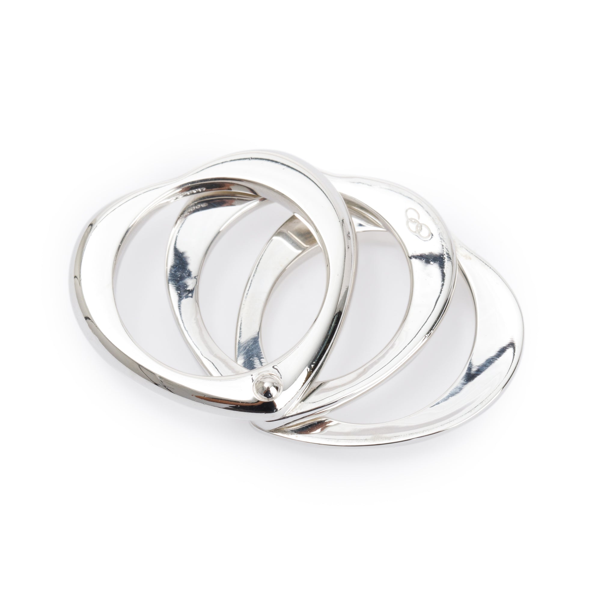 Links of London Sterling Silver Love Note Triple Heart Ring, Size