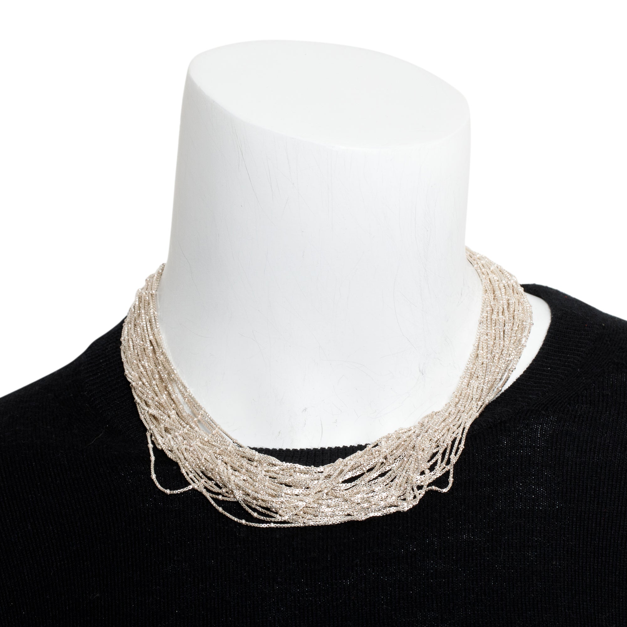 Links of London Sterling Silver Muti-Strand Chain-Link Toggle Necklace