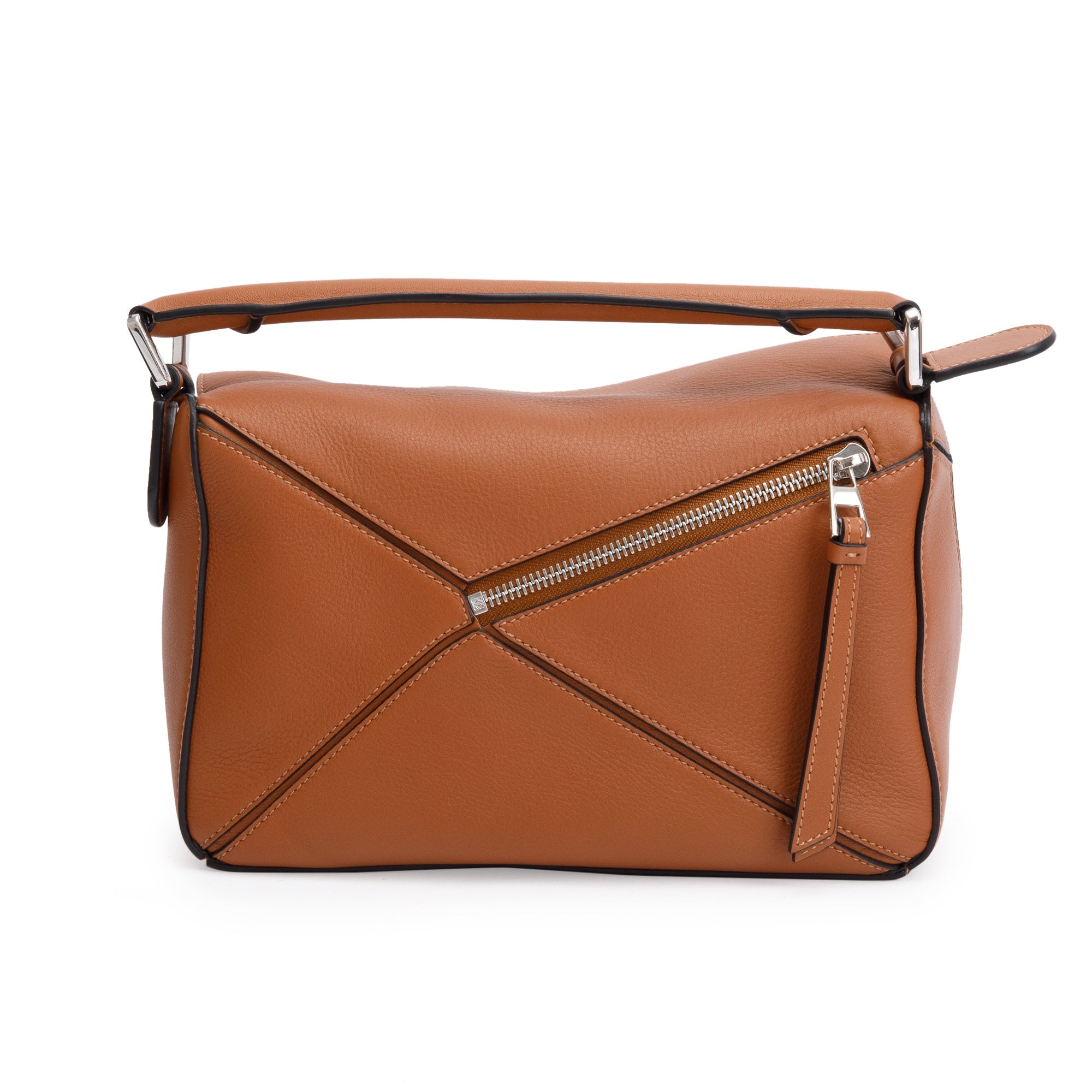 Loewe 2020 Tan Calfskin Leather Small Puzzle Edge Bag