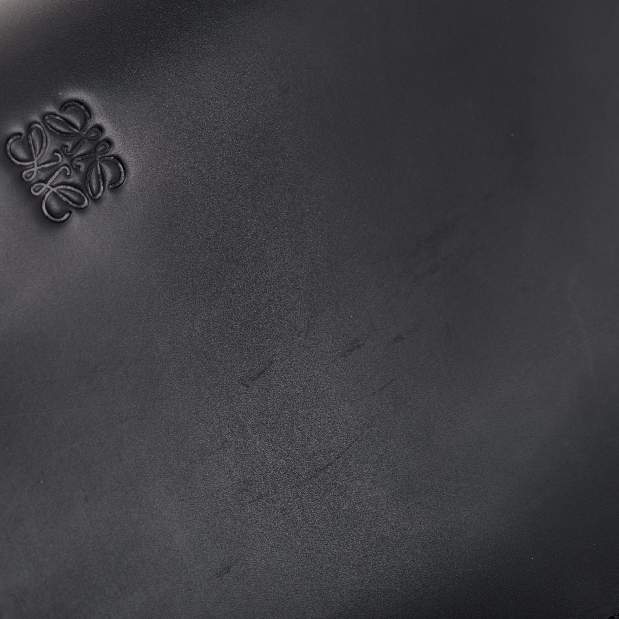 Loewe Black Calfskin Leather Triangle Shoulder Bag