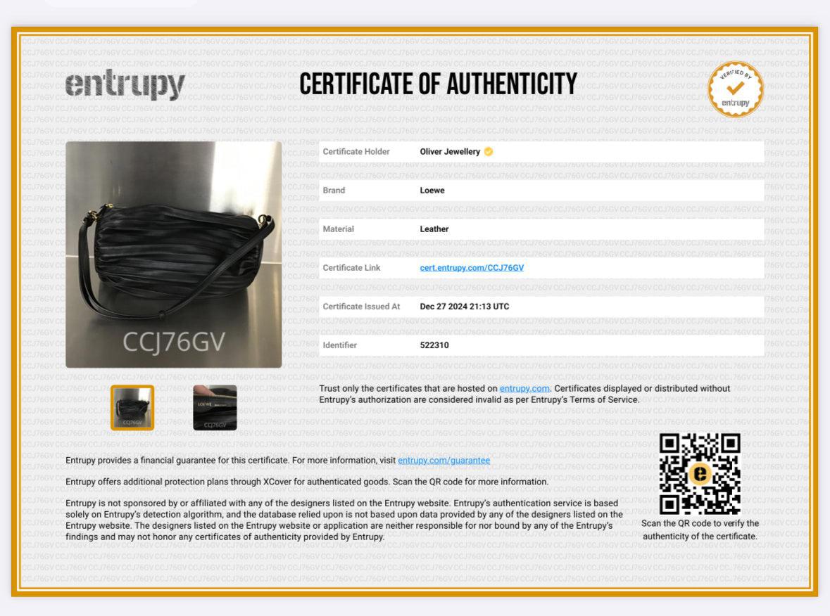 Loewe Black Nappa Leather Bracelet Pouch