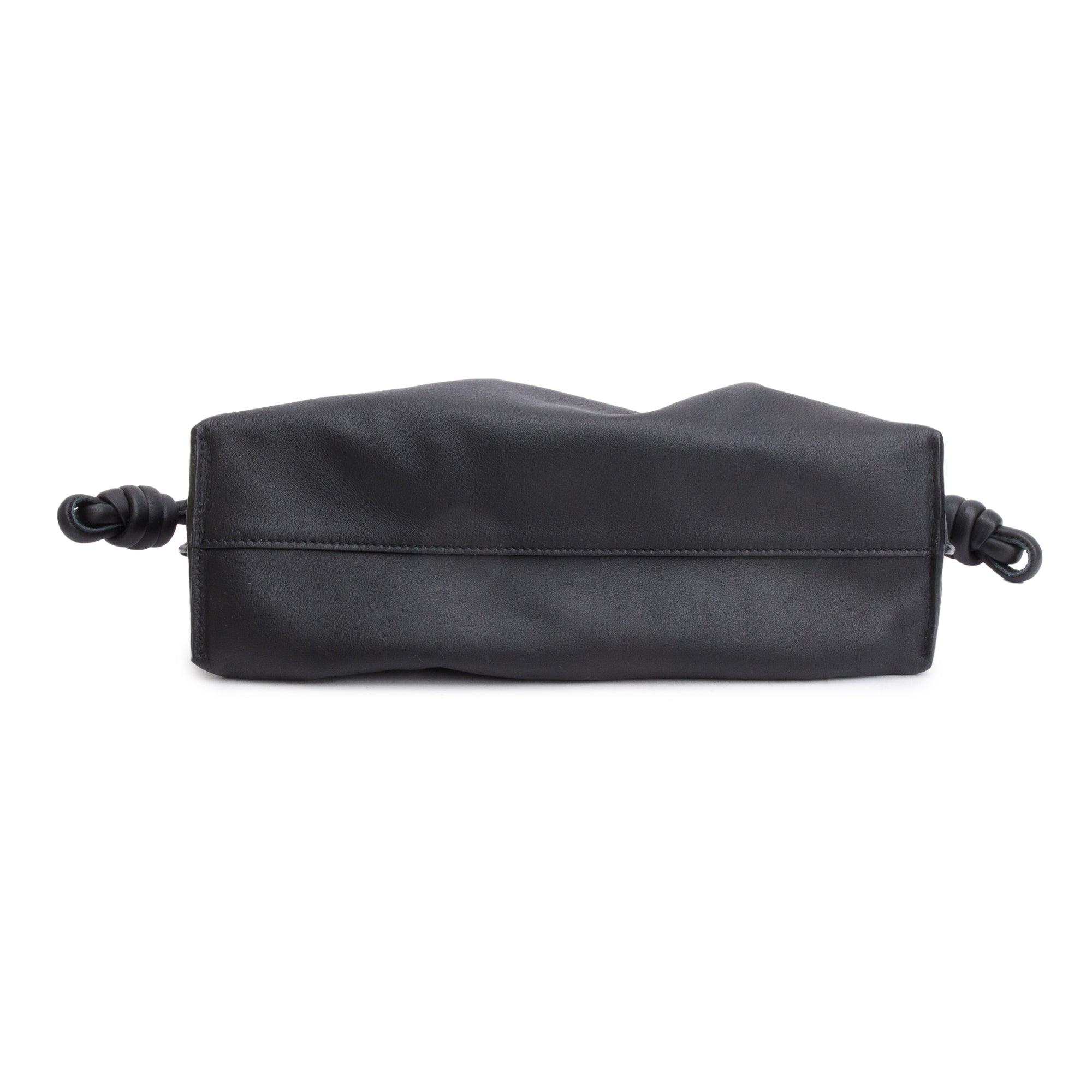 Loewe Black Nappa Leather Medium Flamenco Clutch Crossbody Bag