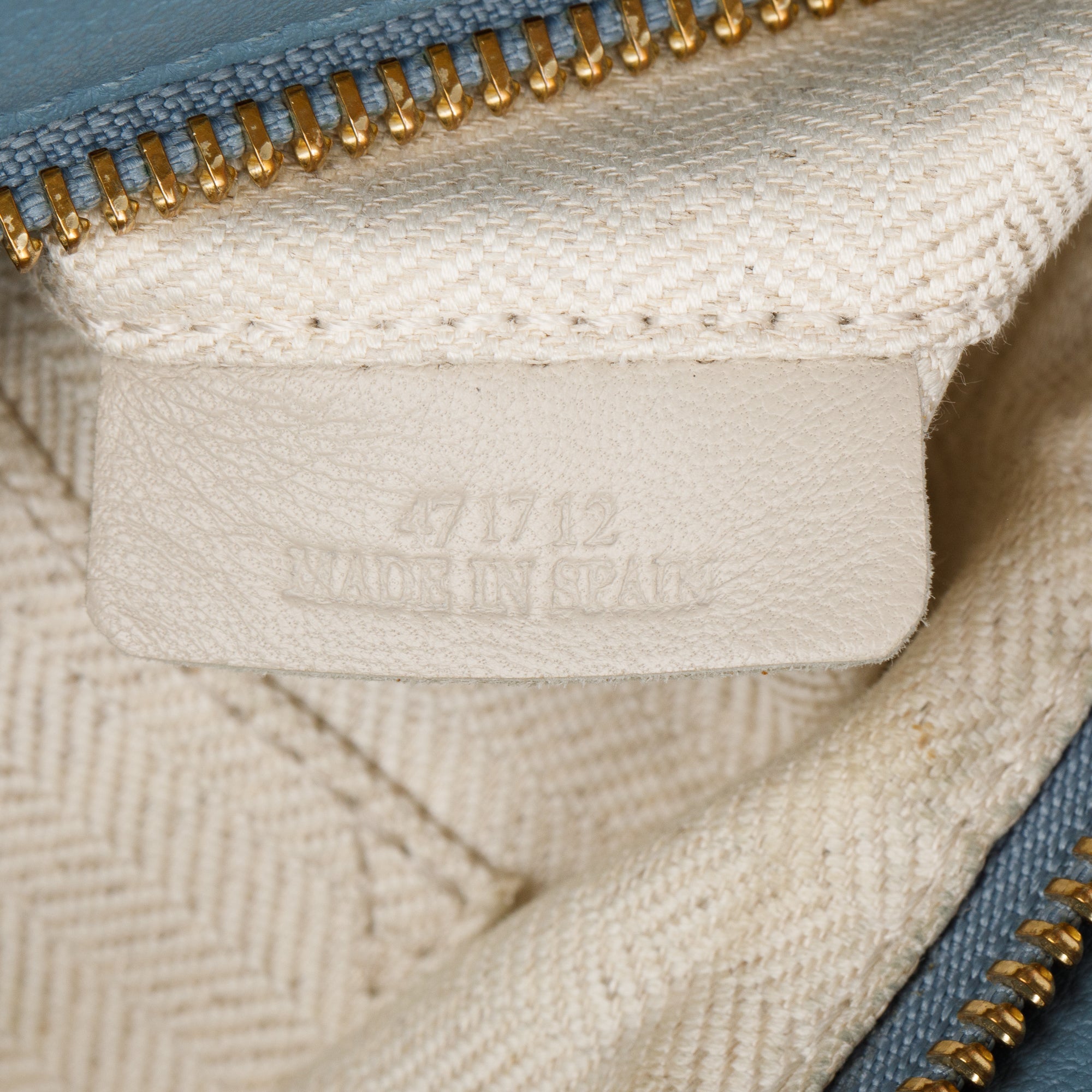 Loewe Blue Calfskin Leather Small Puzzle Edge Bag w/ Strap