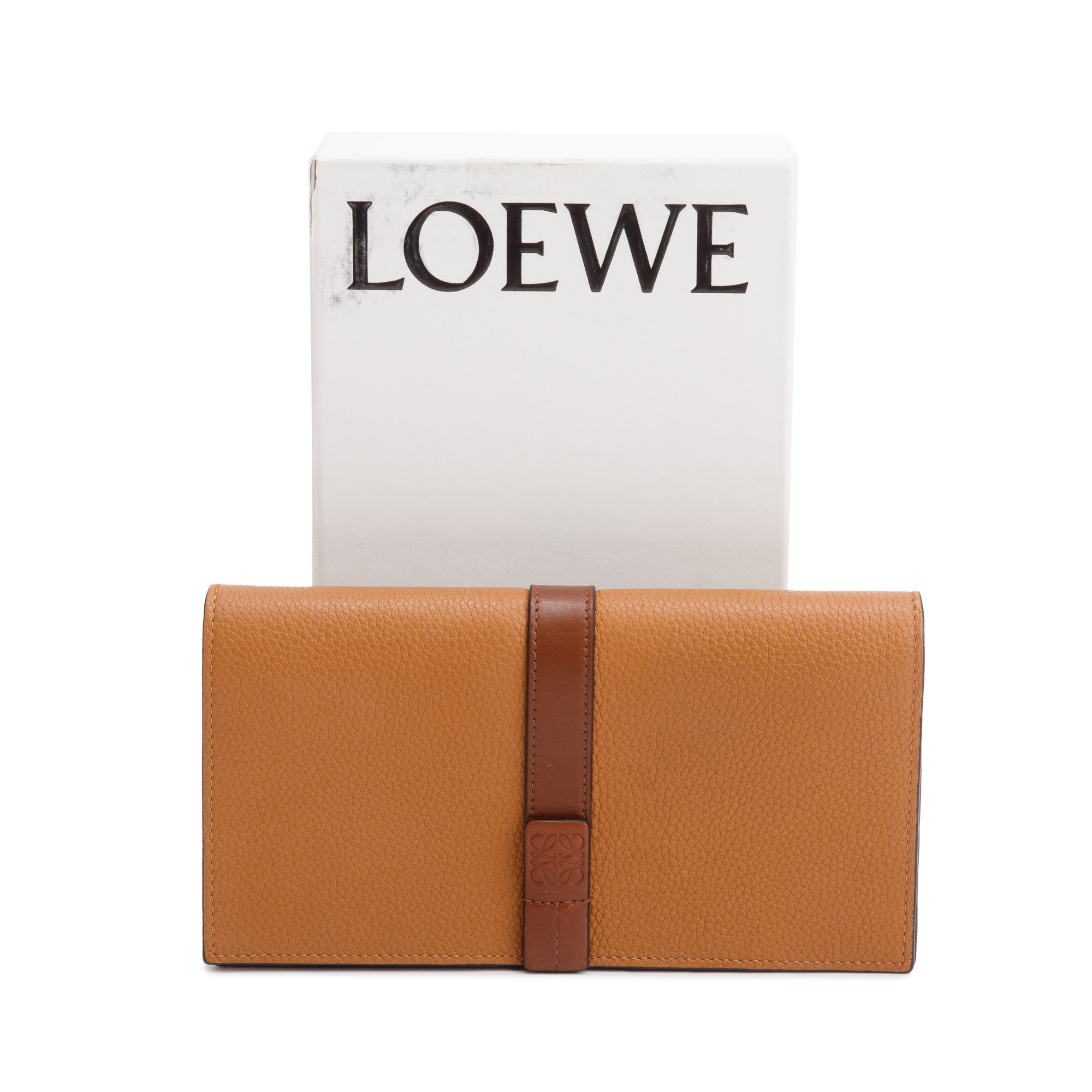 Loewe Brown Leather Wallet on Chain w/ Box