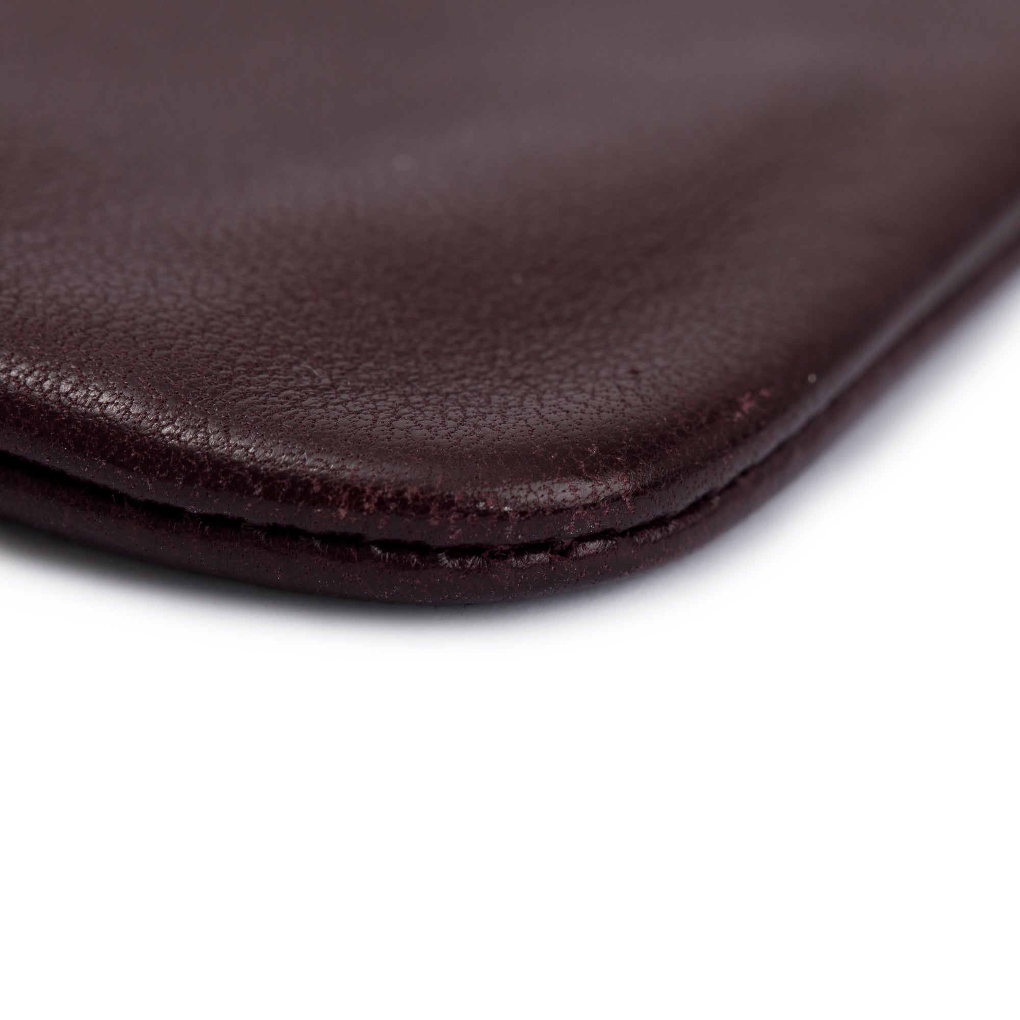 Loewe Burgundy Lambskin Leather Key Pouch