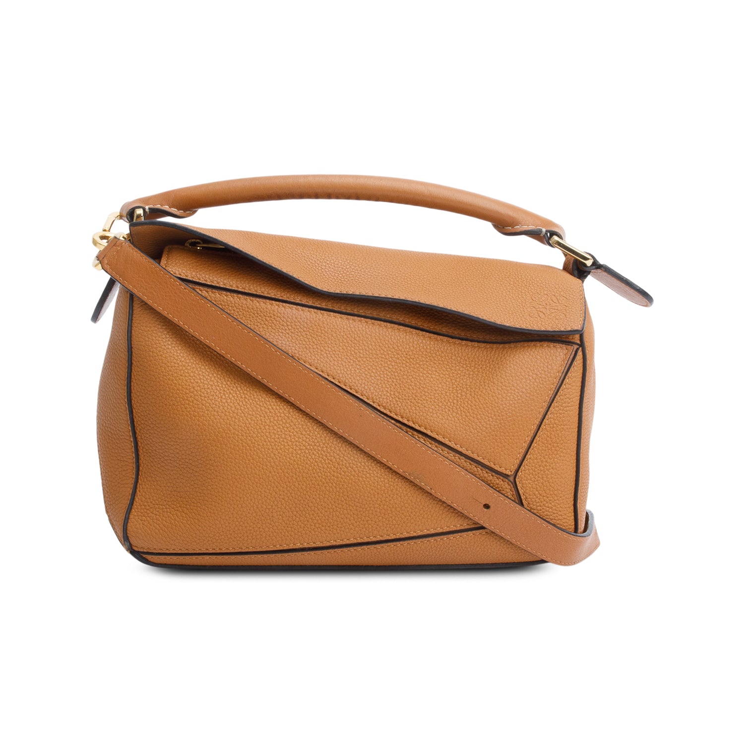 Loewe Caramel Classic Calfskin Leather Medium Puzzle Bag