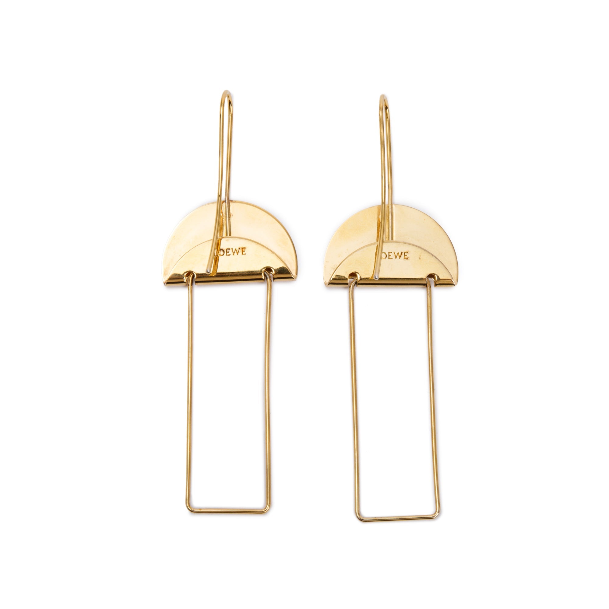 Loewe Gold-Plated Metal Ibiza Drop Earrings w/ Box