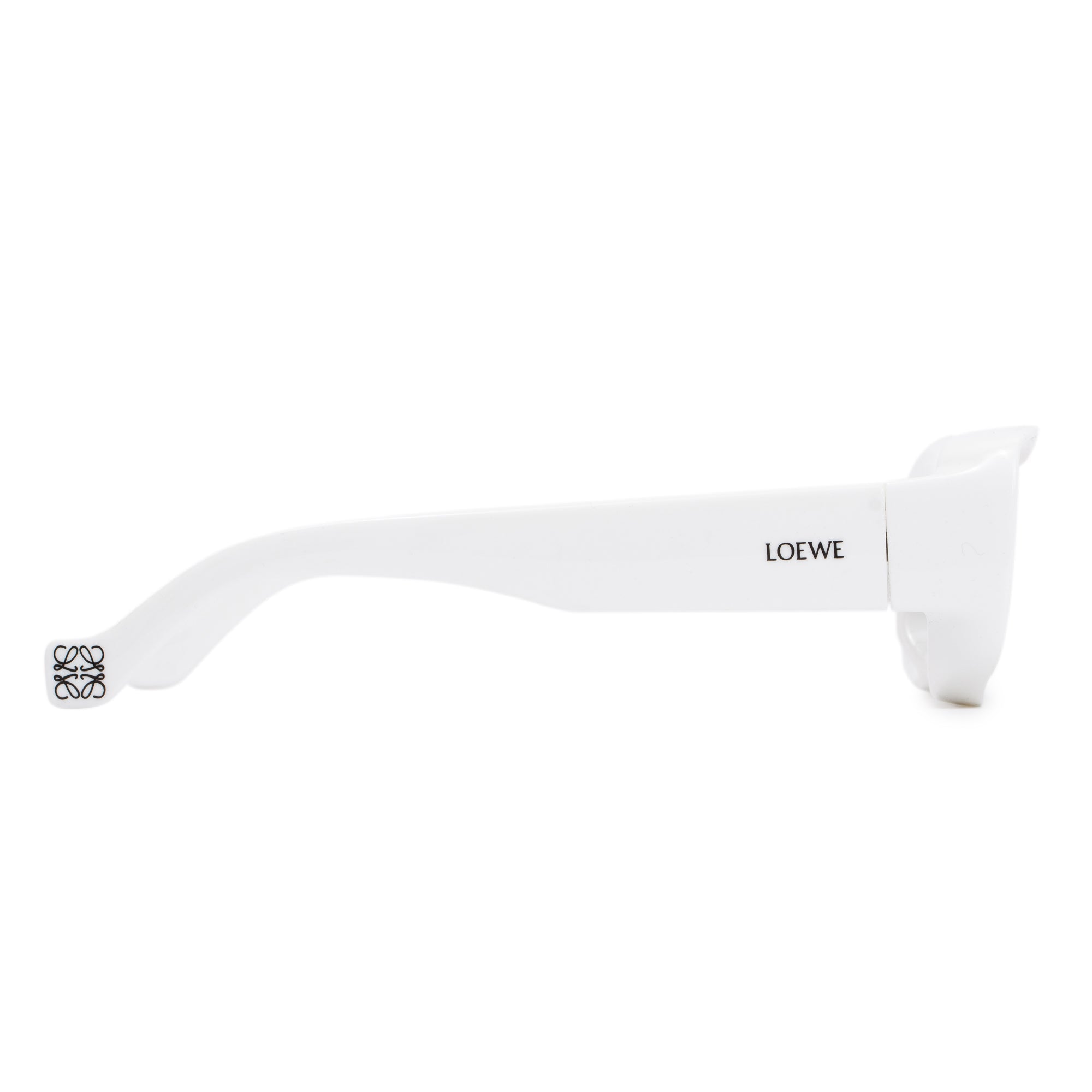 Loewe LW400331 White Acetate Paula's Ibiza Rectangular Sunglasses w/ Case