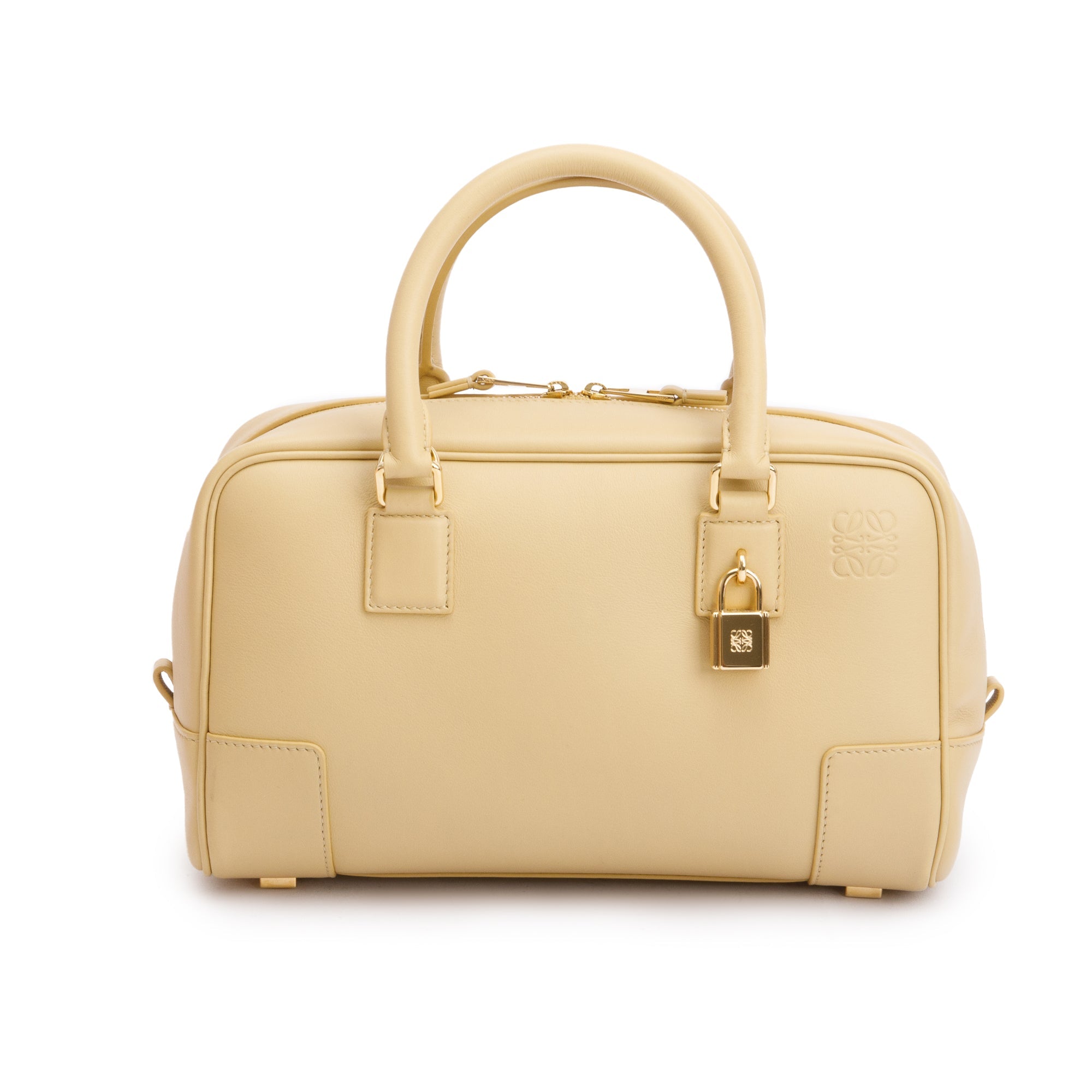Loewe Yellow Calfskin Leather Amazona 23 Bag w/ Strap & Box
