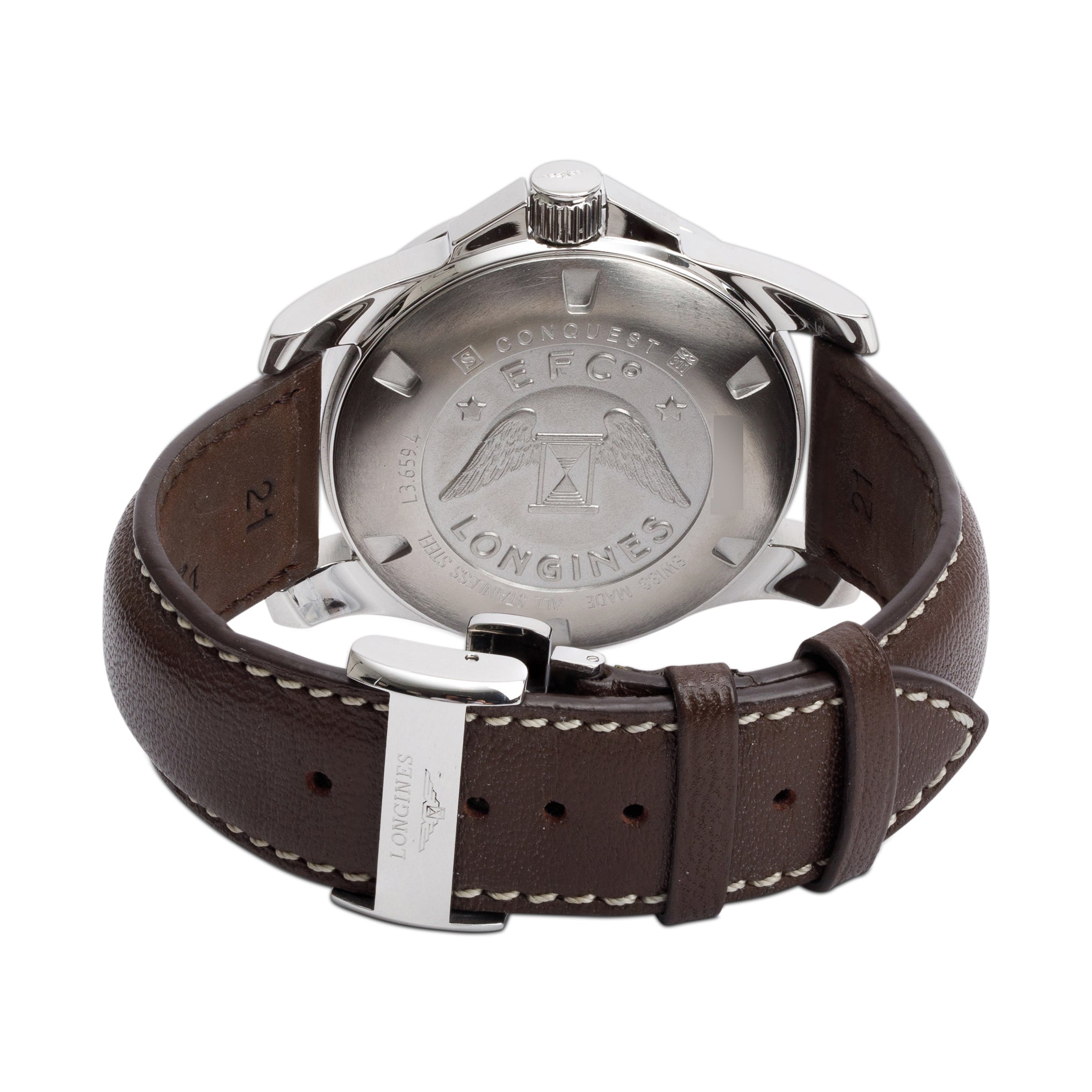 Longines Stainless Steel Conquest 41 MM Quartz Watch w/ Box