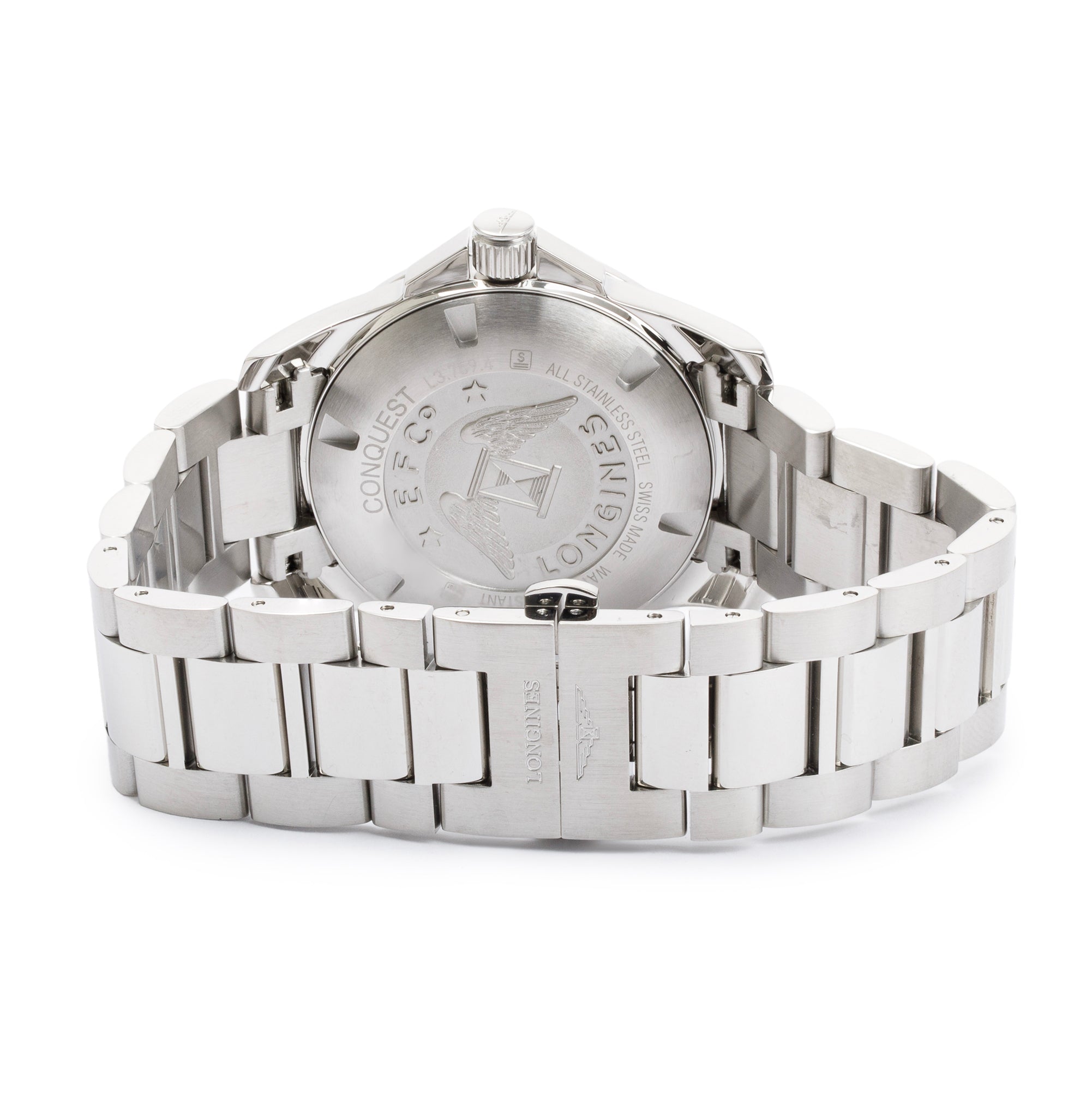 Longines Stainless Steel Conquest 41 MM Watch w/ Box & Papers