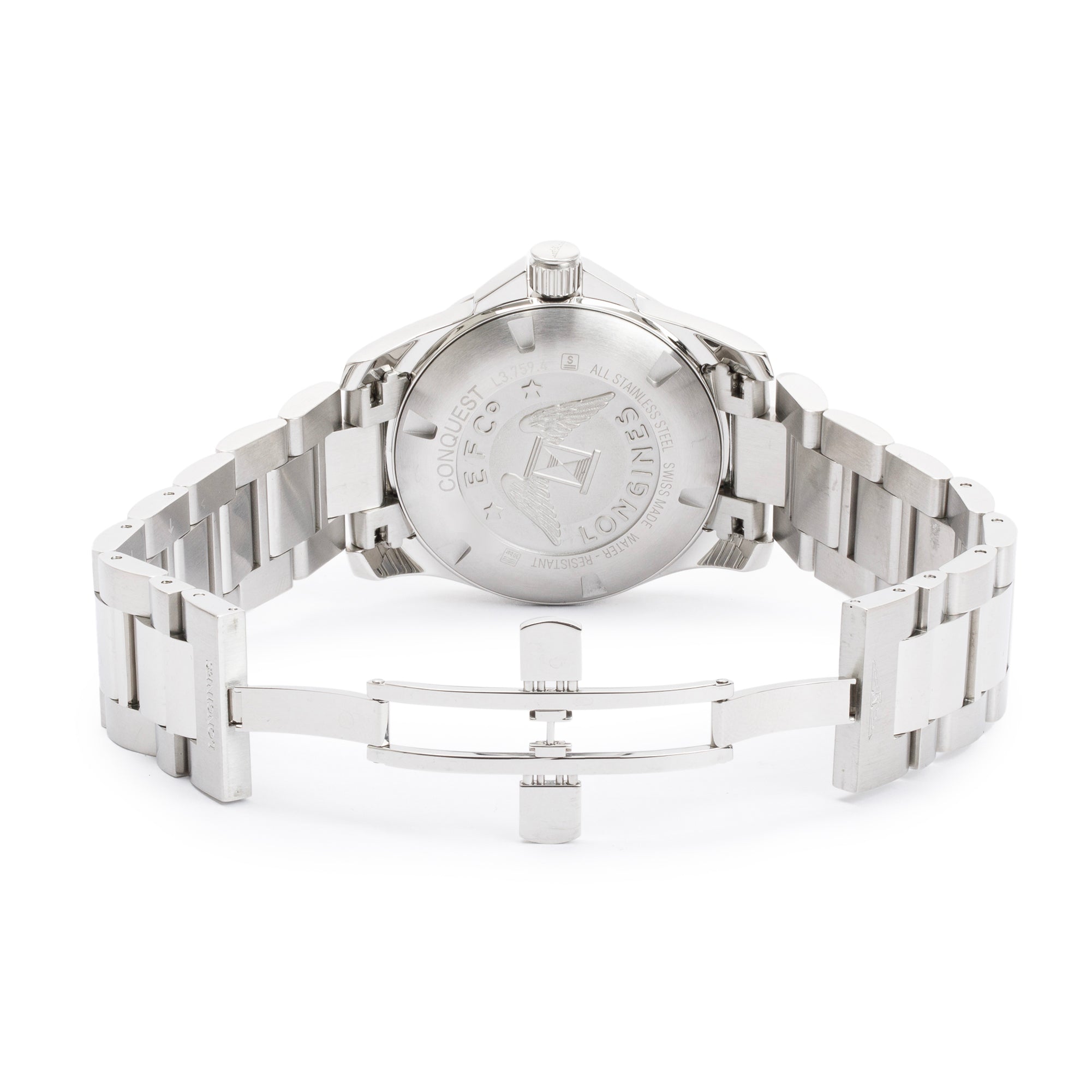 Longines Stainless Steel Conquest 41 MM Watch w/ Box & Papers