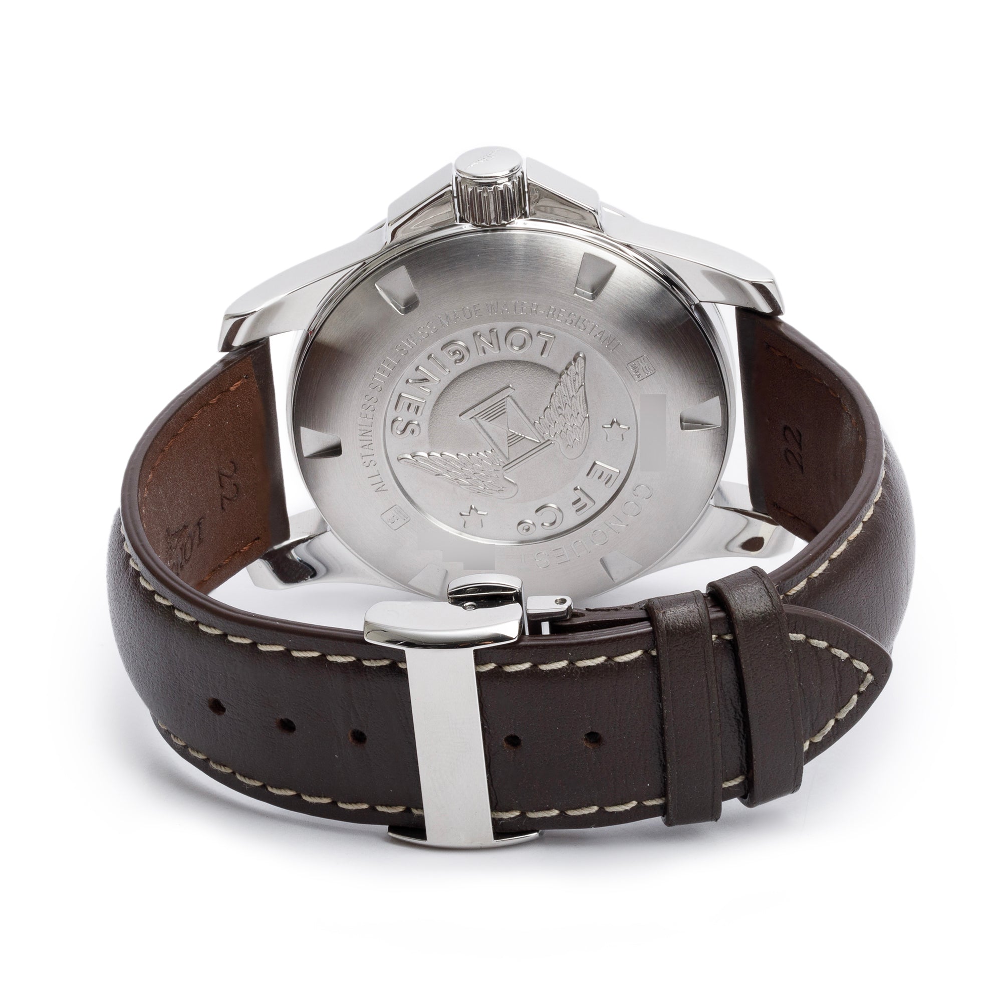 Longines Stainless Steel Conquest 43 MM Quartz Watch w/ Box