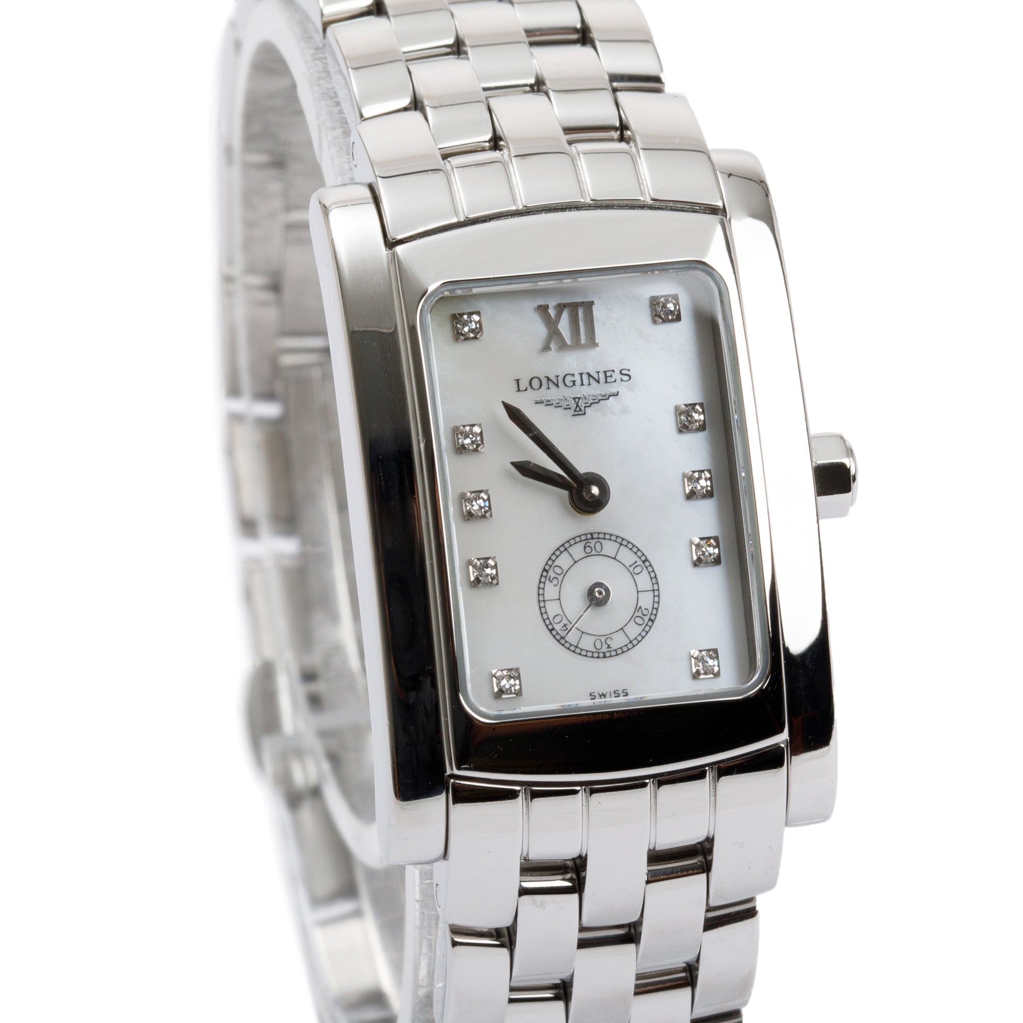 Longines Stainless Steel Diamond Dial DolceVita Watch